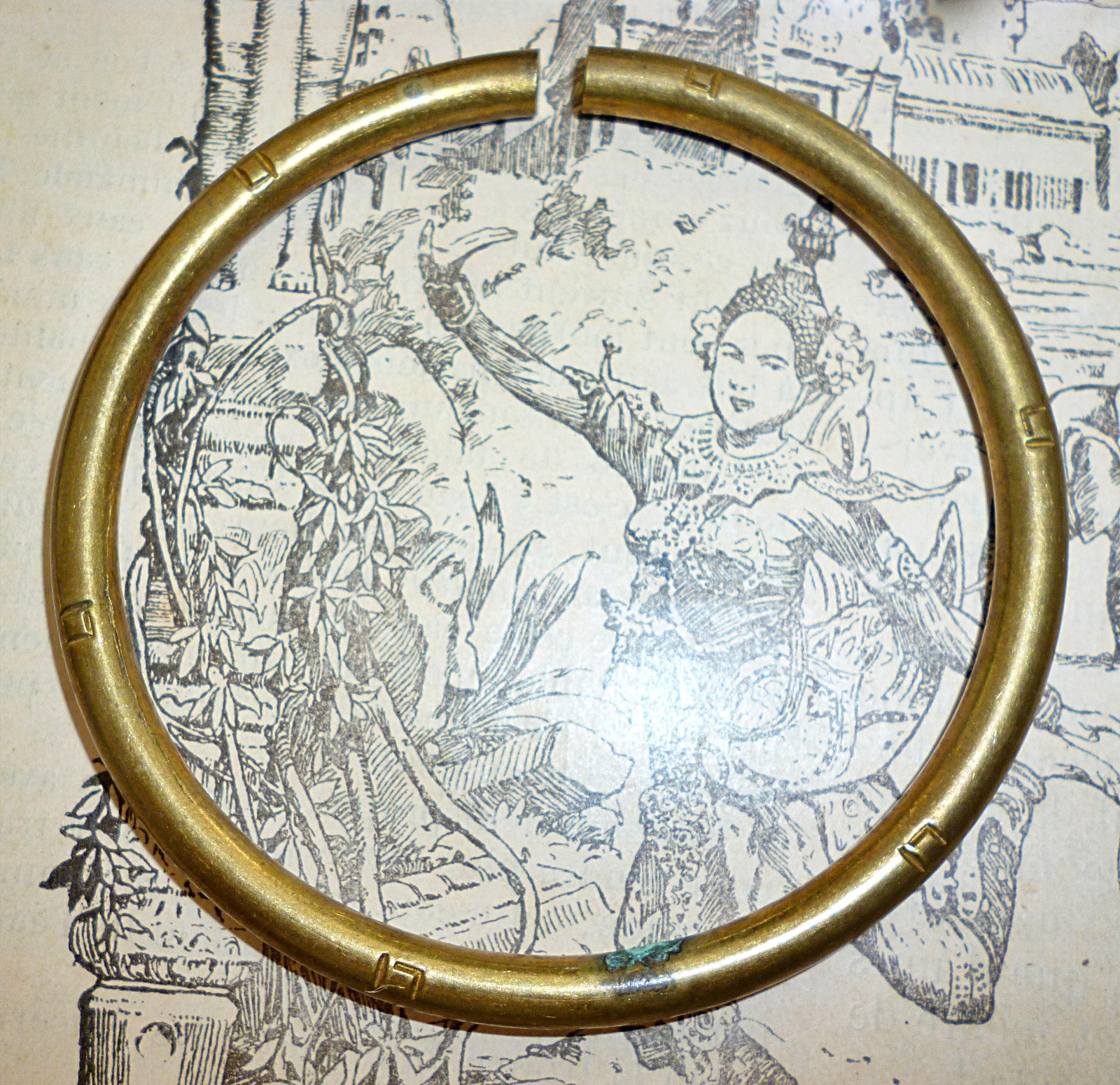 LAHU HILL TRIBE - BRASS BRACELET - MAAG LAOS, CIA, Vietnam War - MACV-SOG, Q.146 LAHU HILL TRIBE - BRASS BRACELET - MAAG LAOS, CIA, Vietnam War - MACV-SOG, Q.146