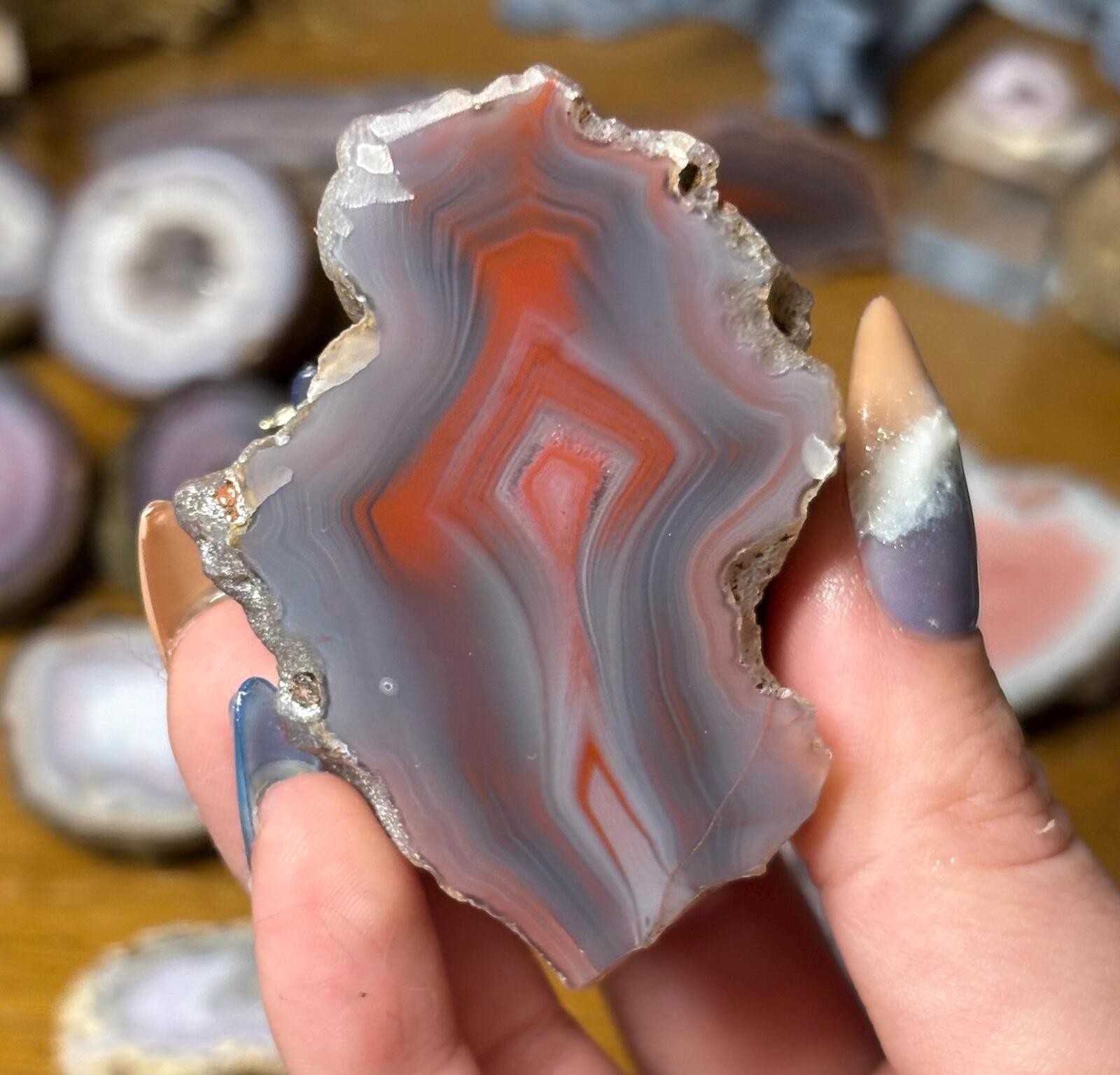 Queensland Creek Agate • Natural Australian Banded Stone • Queensland Creek Agate • Natural Australian Banded Stone •