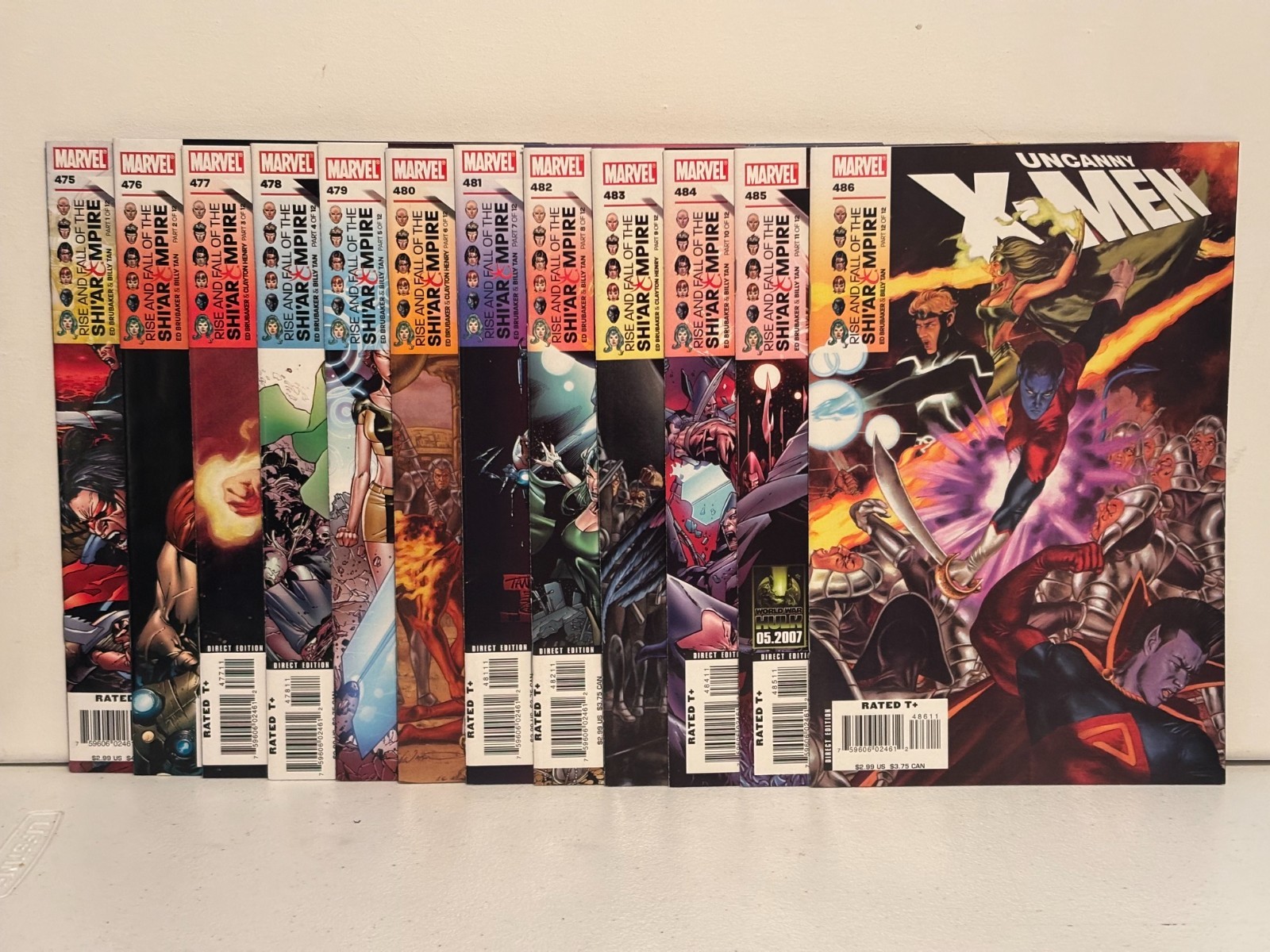 UNCANNY X-MEN 475-486 - NM - 2006/2007 - Ed Brubaker - Billy Tan - Clayton Henry UNCANNY X-MEN 475-486 - NM - 2006/2007 - Ed Brubaker - Billy Tan - Clayton Henry