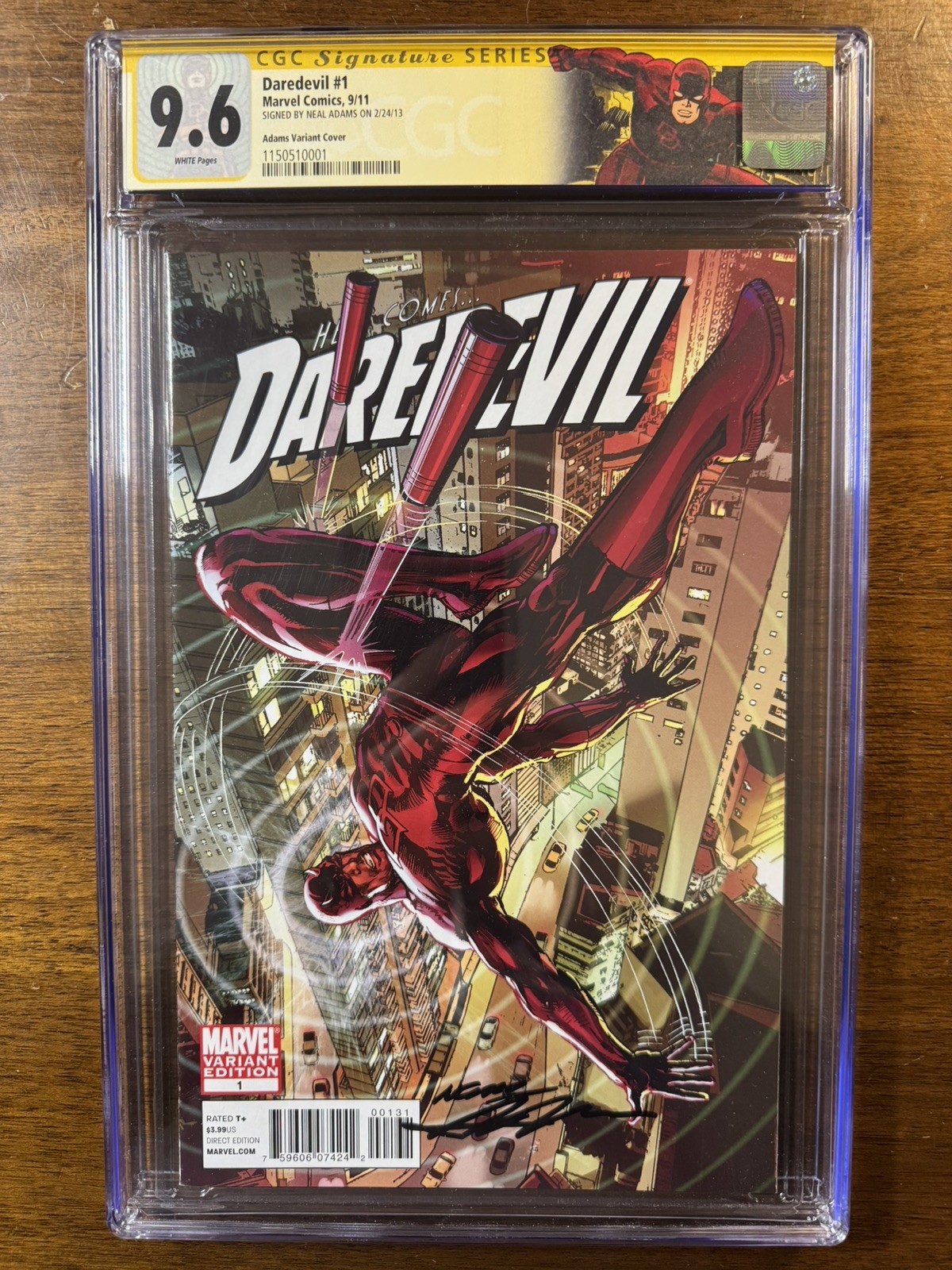 Daredevil 1 Neal Adams Signed 1:75 2011 CGC 9.6 Extremely Rare HTF
