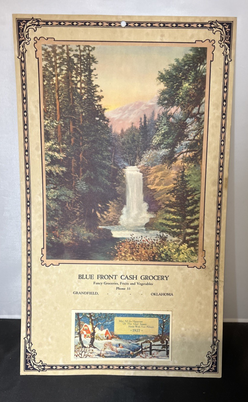 ANTIQUE 1927 Grocery Store Calendar Complete /Excellent Condition ANTIQUE 1927 Grocery Store Calendar Complete /Excellent Condition