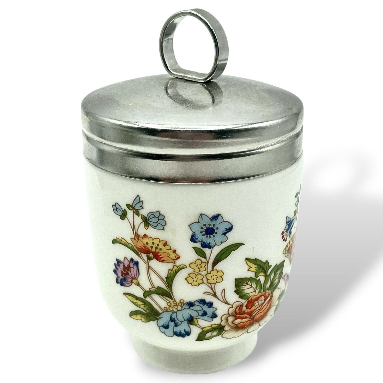 Vtg AYNSLEY Egg Coddler Cup King Size Cottage Garden Bone China England EUC Vtg AYNSLEY Egg Coddler Cup King Size Cottage Garden Bone China England EUC