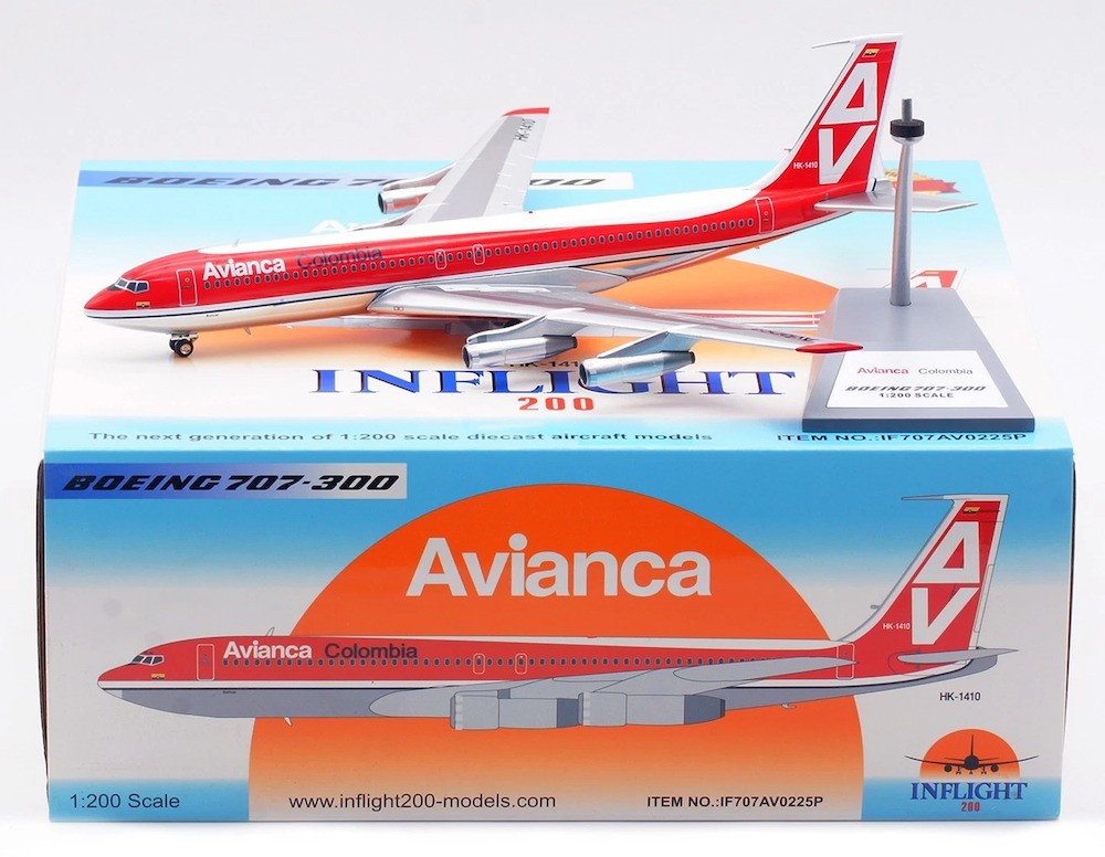 Inflight IF707AV0225P Avianca Boeing 707-300 HK-1410 Diecast 1/200 Jet Model New Inflight IF707AV0225P Avianca Boeing 707-300 HK-1410 Diecast 1/200 Jet Model New