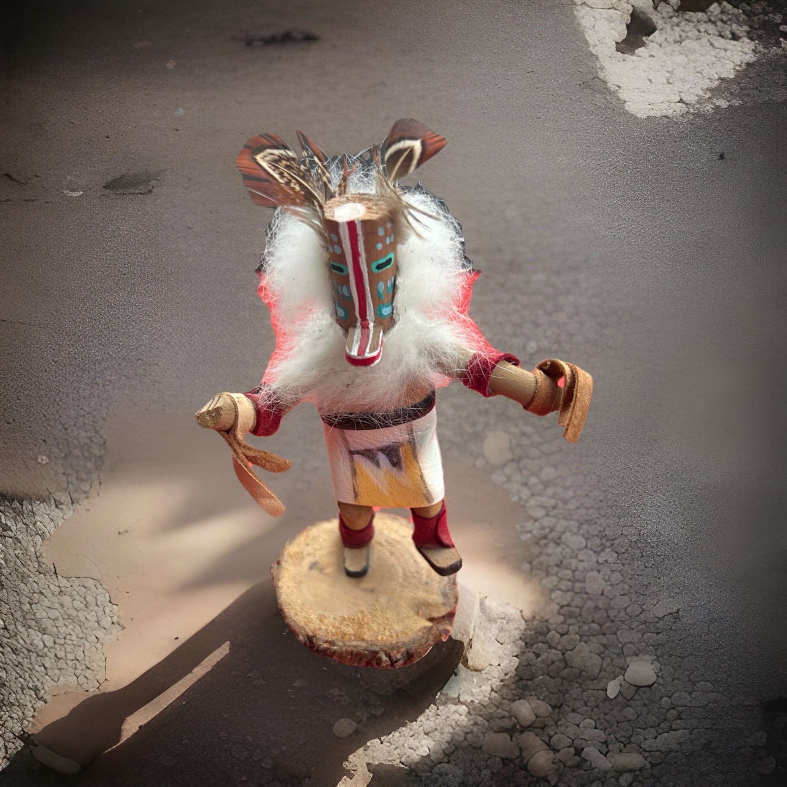 Navajo Badger Kachina Doll Signed by Elaine Nez Handcrafted Southwestern Art