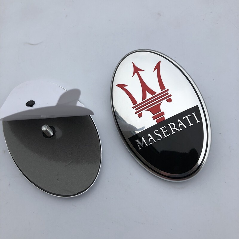 For Maserati Ghibli Quattroporte Granturismo Front Bumper Emblem Badge Black