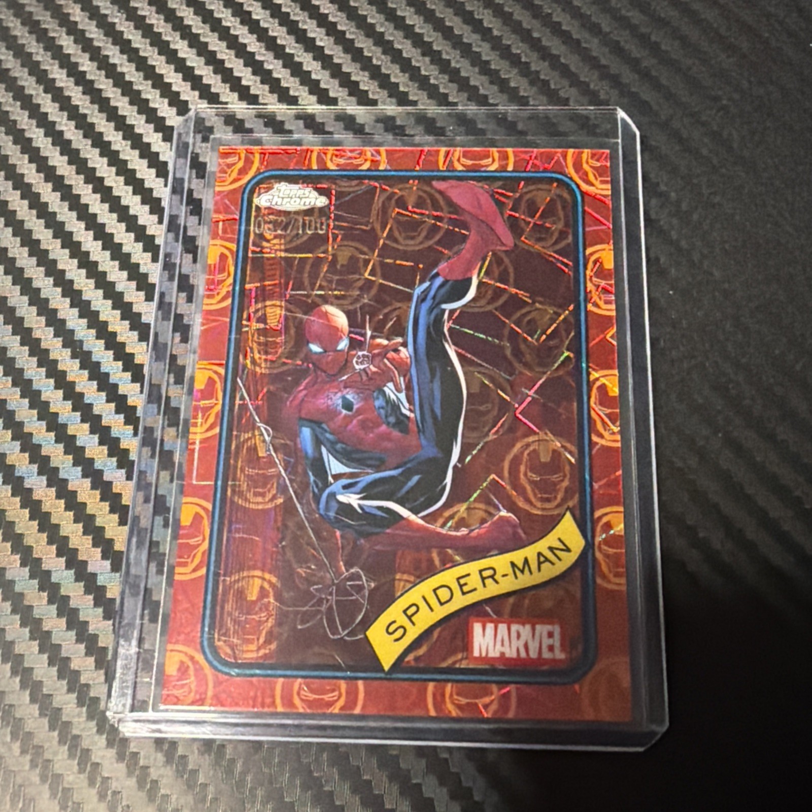 2025 Topps Chrome Marvel Spider-Man /100 Iron Man 2025 Topps Chrome Marvel Spider-Man /100 Iron Man