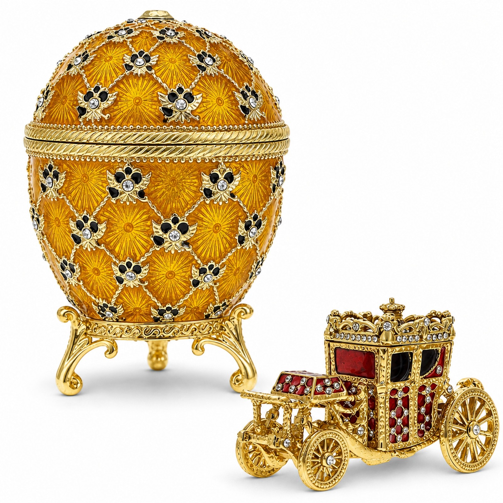 1897 Coronation Royal Imperial Easter Egg 3.8 Inches Tall 1897 Coronation Royal Imperial Easter Egg 3.8 Inches Tall