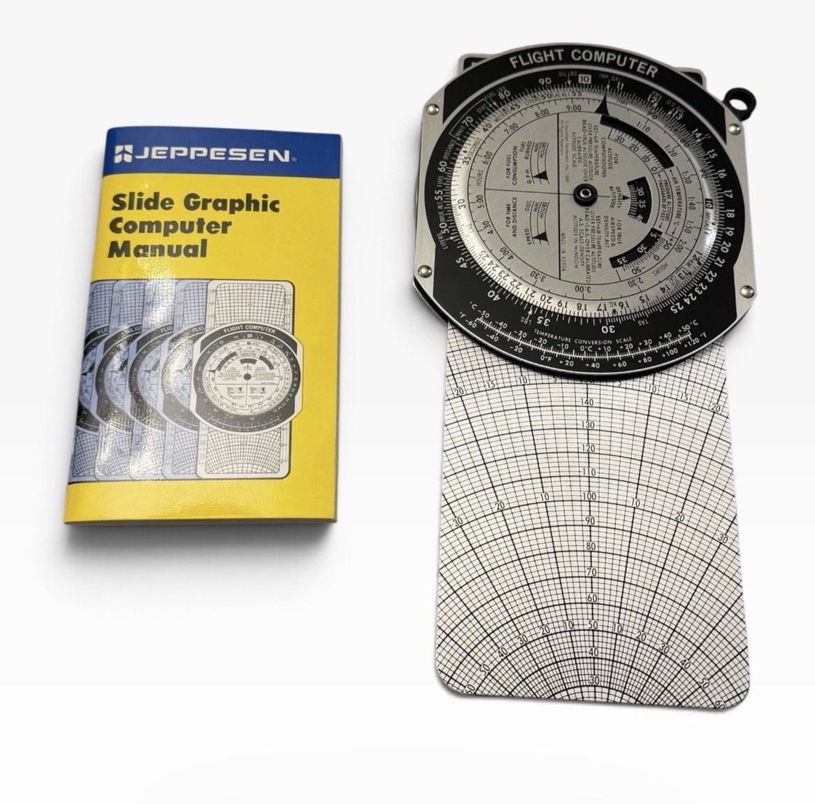 Jeppesen Sanderson Flight Computer w/ Slide Graphic Manual & Case Pilot USA Jeppesen Sanderson Flight Computer w/ Slide Graphic Manual & Case Pilot USA