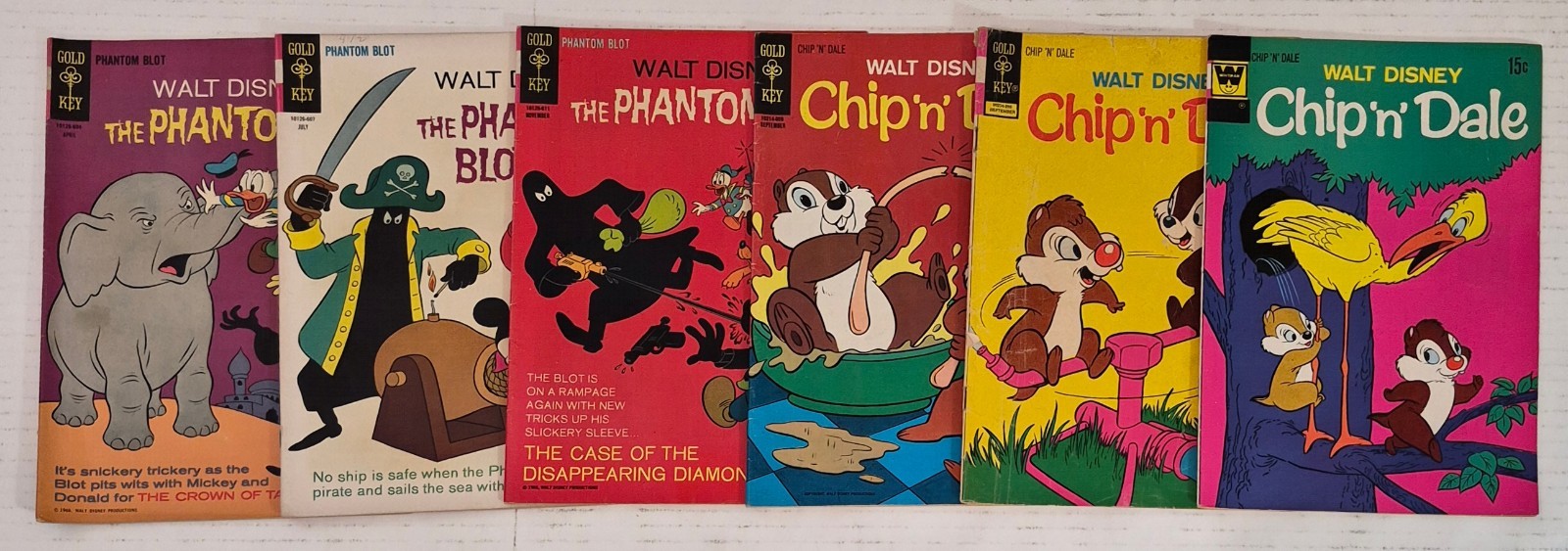 Walt Disney's Gold Key Lot ☆6 PHANTOM #5-7 + Chip 'n' Dale # 8-20* VF VG 1966-72 Walt Disney's Gold Key Lot ☆6 PHANTOM #5-7 + Chip 'n' Dale # 8-20* VF VG 1966-72