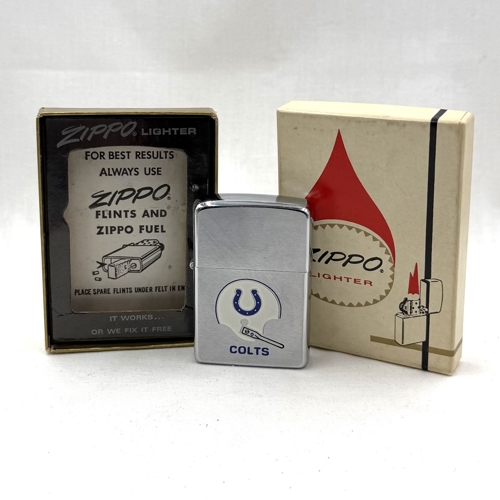 RARE Vintage 1973 BALTIMORE COLTS Helmet NFL FOOTBALL Zippo Lighter Unfired NEW RARE Vintage 1973 BALTIMORE COLTS Helmet NFL FOOTBALL Zippo Lighter Unfired NEW