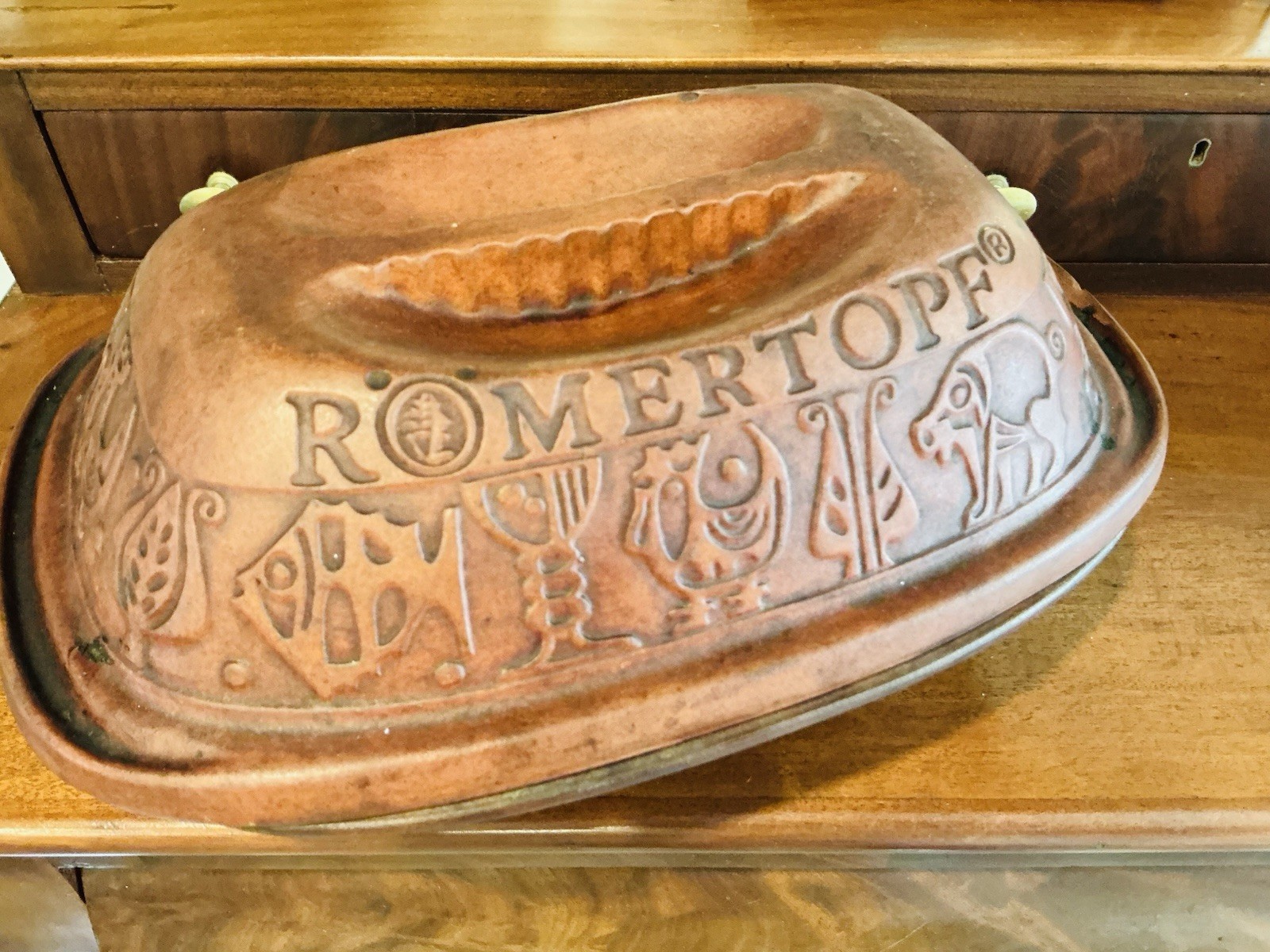 Vintage Romertopf Model III TERRACOTTA ROASTER Pot West Germany Vintage Romertopf Model III TERRACOTTA ROASTER Pot West Germany