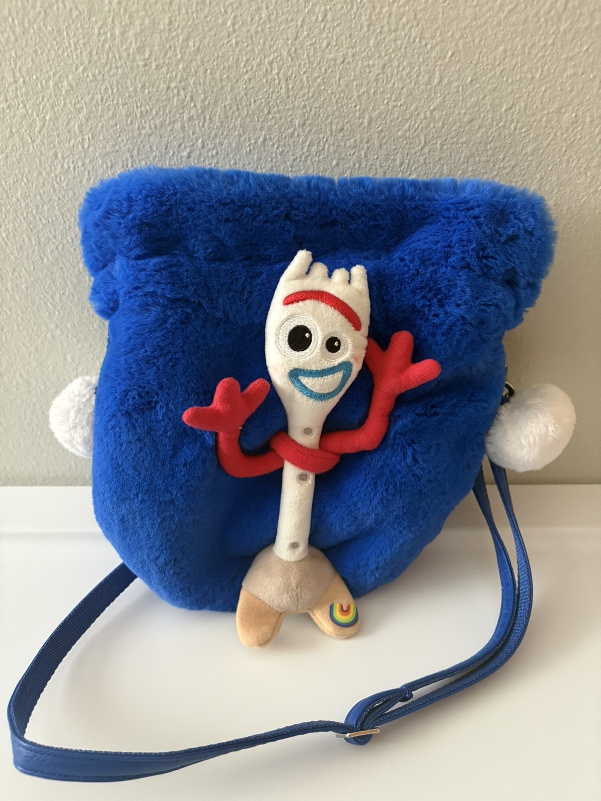 Disney Pixar Toy Story 4 Forky Plush Crossbody Bag Cinch Sack Disney Pixar Toy Story 4 Forky Plush Crossbody Bag Cinch Sack