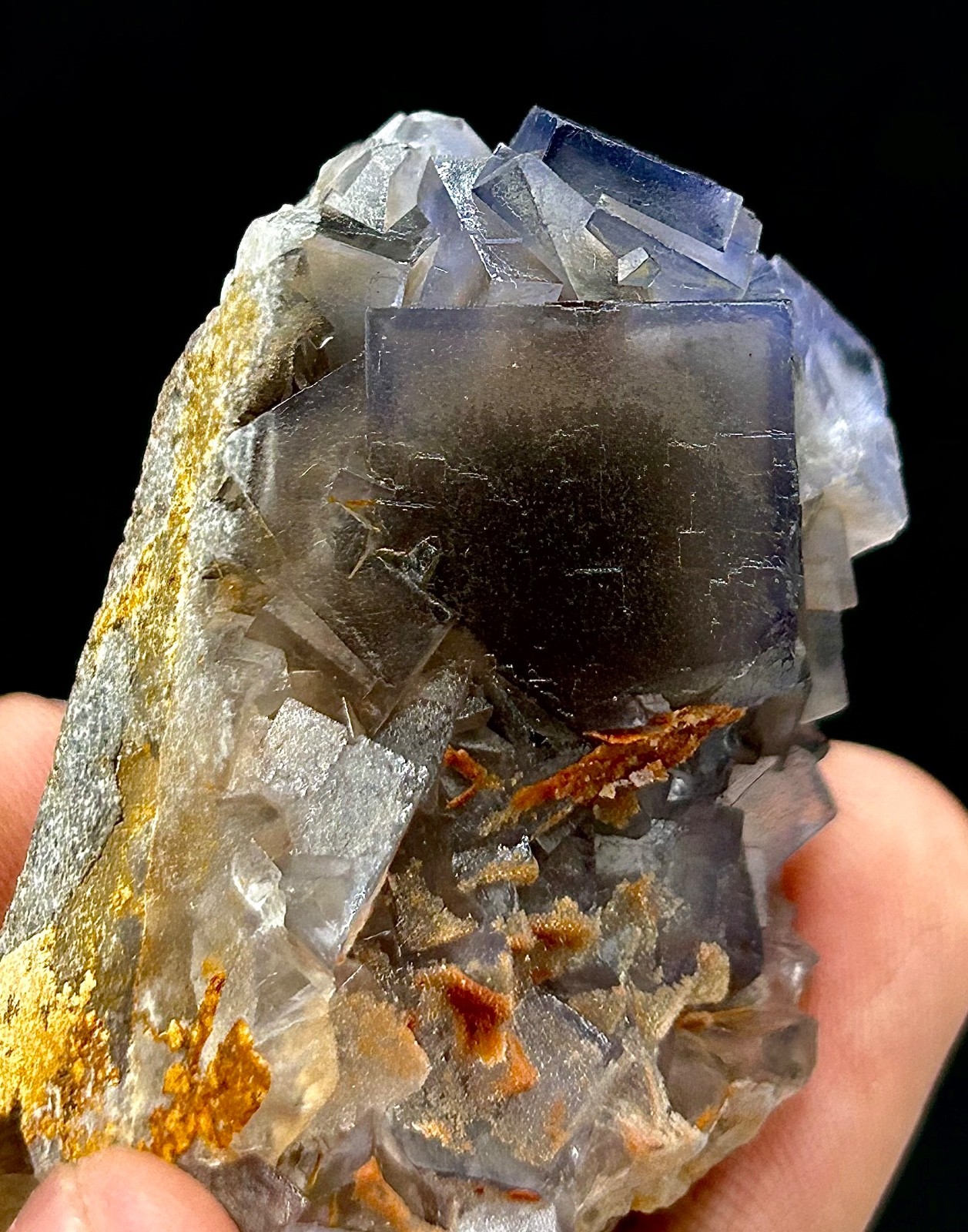 beautiful natural Purple cubic Fluorite crystal specimen from Pakistan beautiful natural Purple cubic Fluorite crystal specimen from Pakistan
