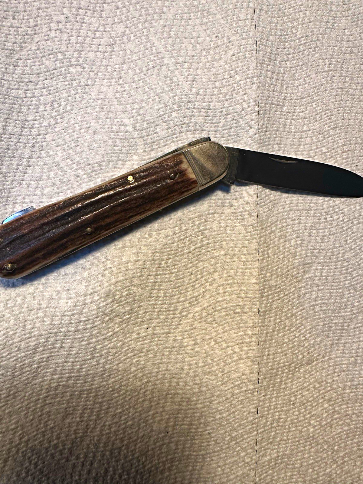 Vintage 1970s Hubertus Solingen Stag Hunting Folding Knife 4109 West Germany Vintage 1970s Hubertus Solingen Stag Hunting Folding Knife 4109 West Germany