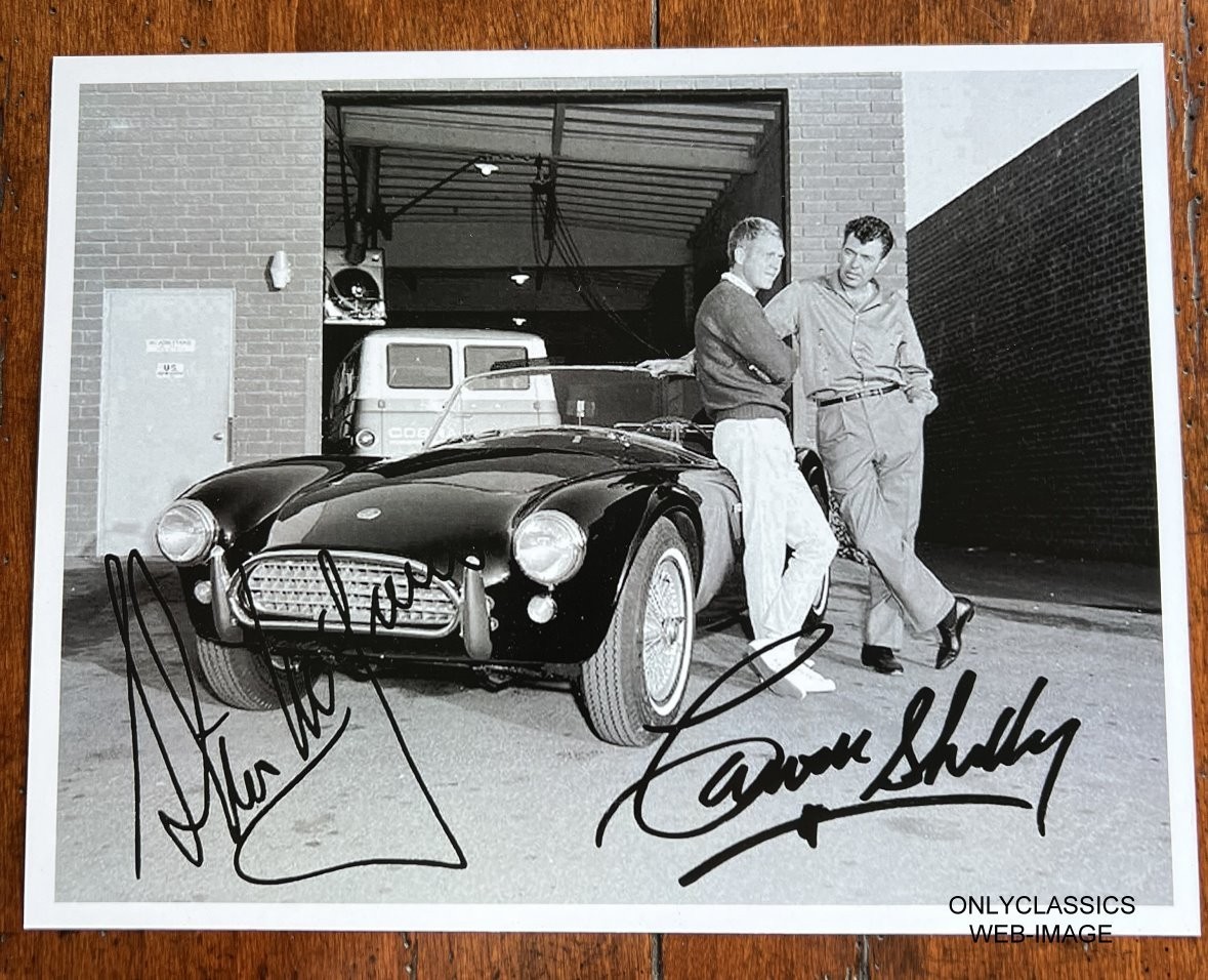 Cool Steve McQueen Cobra Sports Car Carroll Shelby Shop 8.5x11 Photo Automobilia