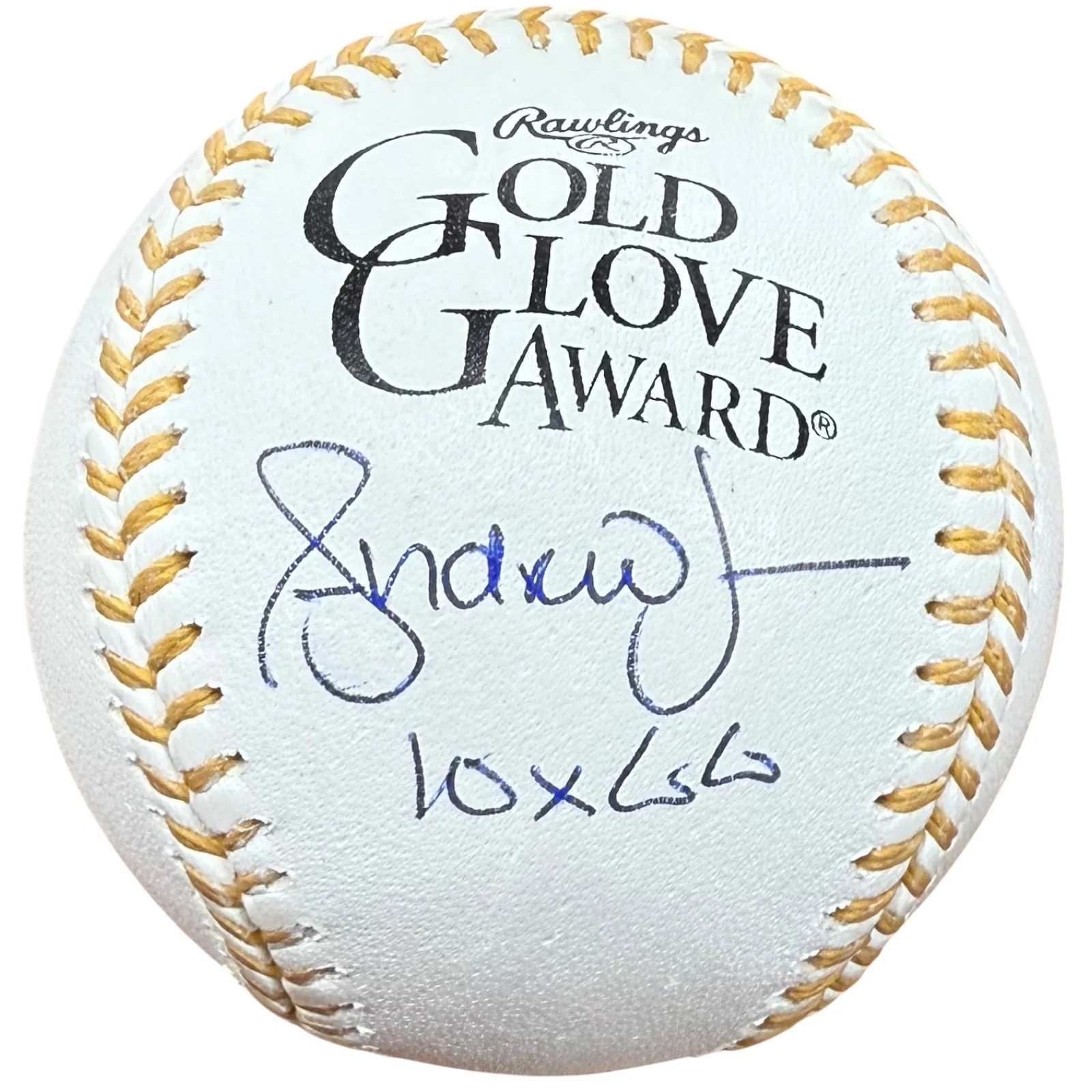 Andruw Jones 10x GG Autographed Official Major League Gold Glove Baseball - JSA Andruw Jones 10x GG Autographed Official Major League Gold Glove Baseball - JSA