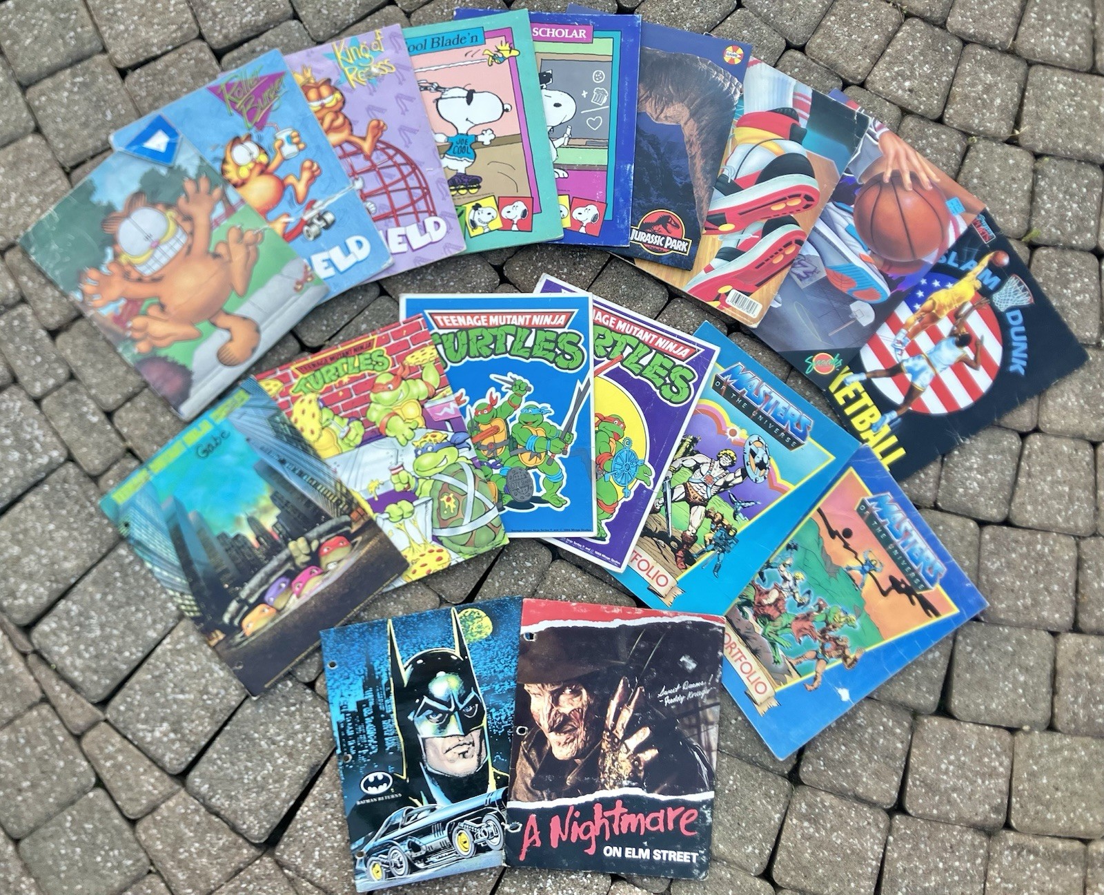 Vintage Lot 70s 80s 90s School Folders TMNT MOTU Batman Garfield Sneaks Snoopy Vintage Lot 70s 80s 90s School Folders TMNT MOTU Batman Garfield Sneaks Snoopy