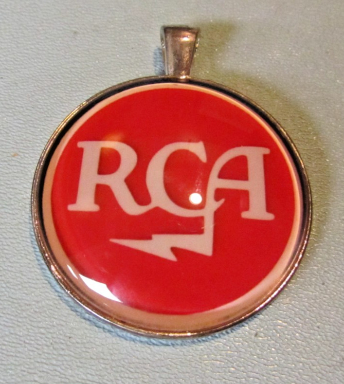 Vintage 1960's RCA Television Enamel Lightning Bolt Emblem Made Into Keychain Vintage 1960's RCA Television Enamel Lightning Bolt Emblem Made Into Keychain