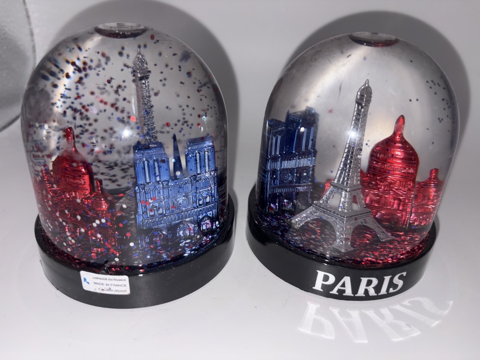Paris snow globe Red White and Blue Paris snow globe Red White and Blue