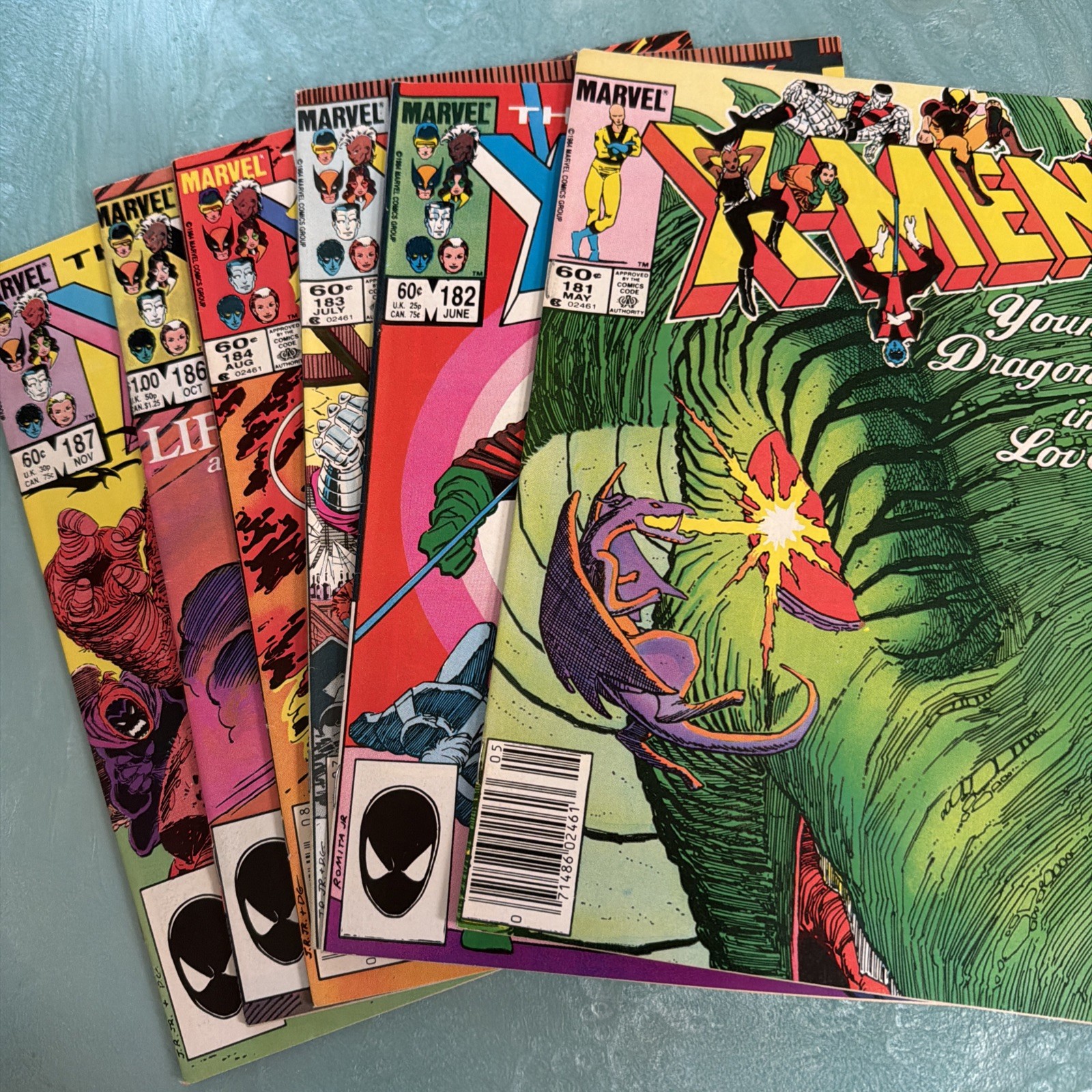 Uncanny X-Men 181 182 183 184 186 187 three NEWSSTAND VARIANTS Uncanny X-Men 181 182 183 184 186 187 three NEWSSTAND VARIANTS