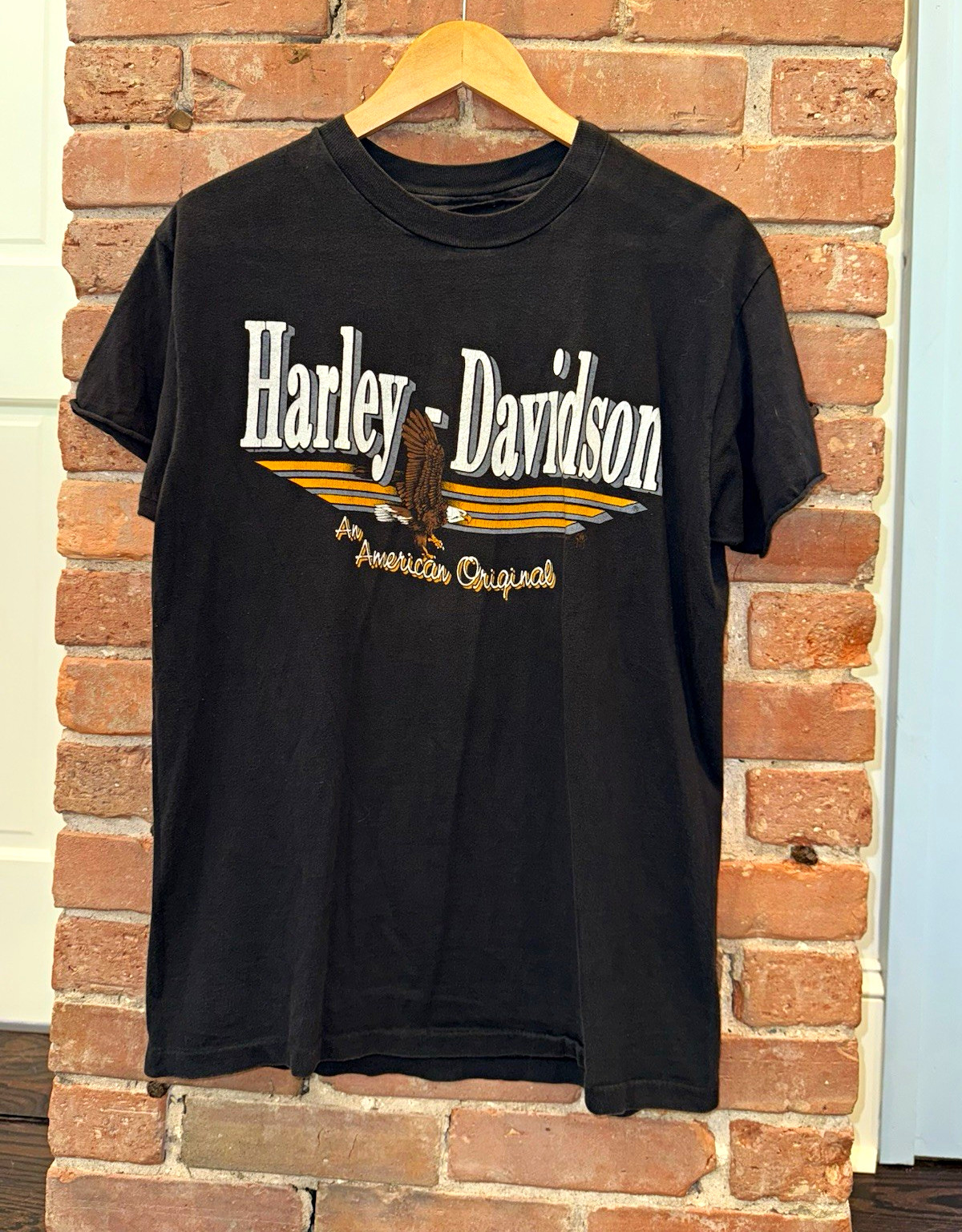 Vintage 1987 Harley Davidson An American Original Eagle T Shirt NY Black L Vintage 1987 Harley Davidson An American Original Eagle T Shirt NY Black L