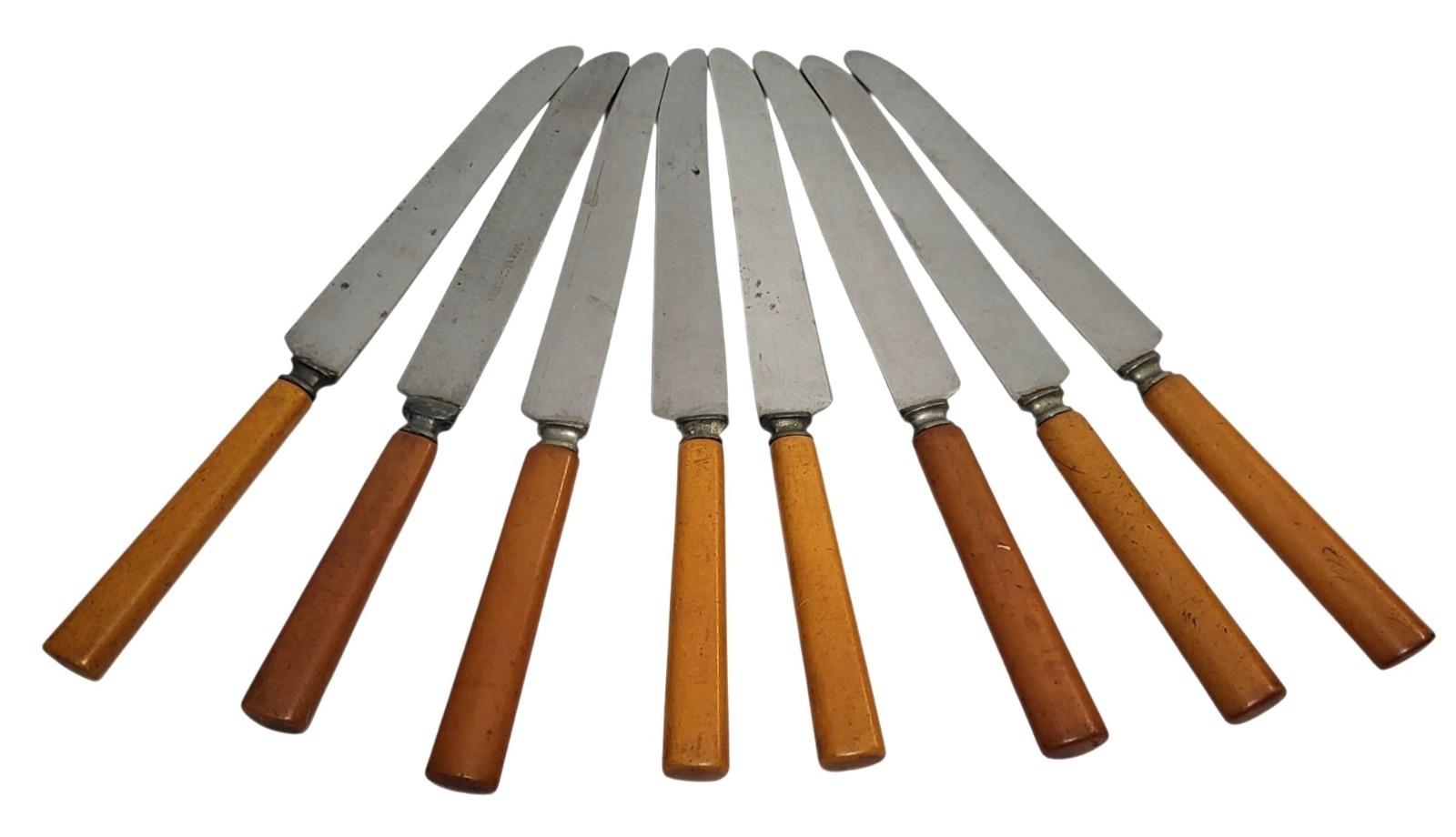 Vintage Sta-Brite Dinner Knives Brown Handle Mid Century Stainless Flatware Vintage Sta-Brite Dinner Knives Brown Handle Mid Century Stainless Flatware