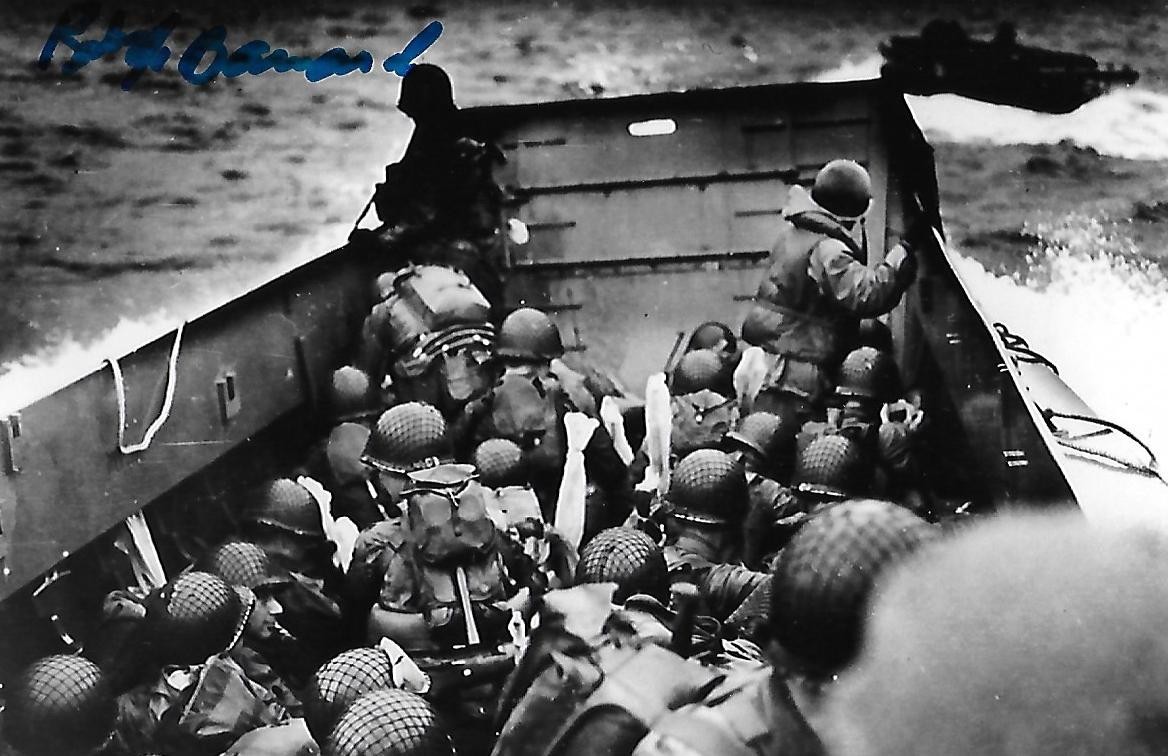 Robert Barnard signed-auto 4x6 photo WW II D-Day European Theater Rare COA LOOK Robert Barnard signed-auto 4x6 photo WW II D-Day European Theater Rare COA LOOK