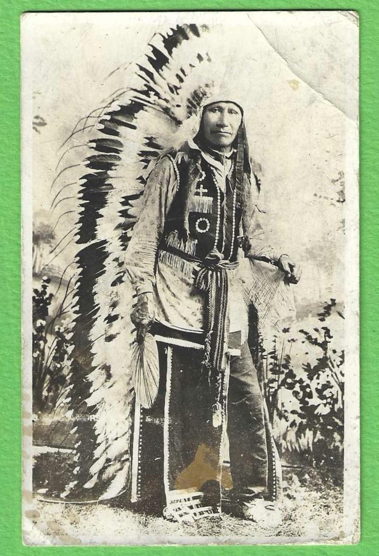 Rare RPPC Ogalala Lakota Chief AMERICAN HORSE THE YOUNGER Full Regalia Unposted Rare RPPC Ogalala Lakota Chief AMERICAN HORSE THE YOUNGER Full Regalia Unposted