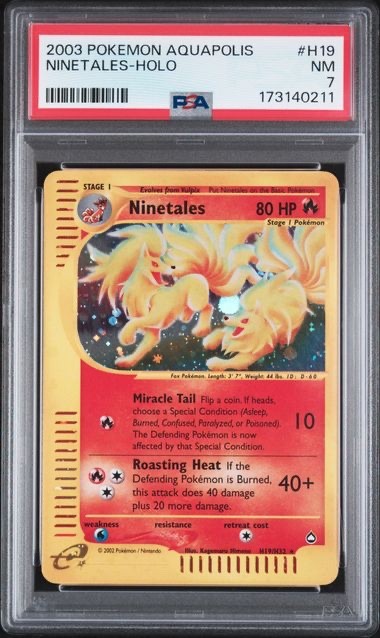 PSA 7 Ninetales Holo Aquapolis H19 PSA 7 Ninetales Holo Aquapolis H19