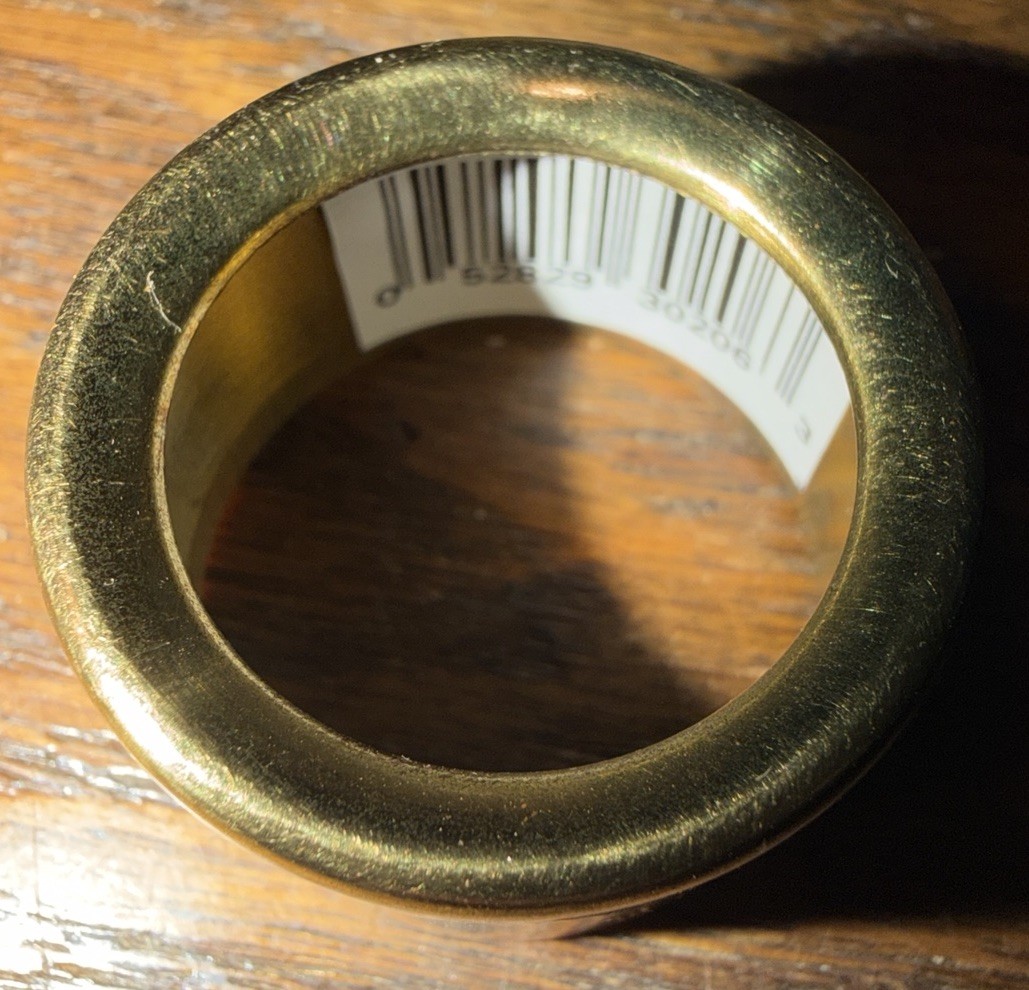 Solid Brass Lacquered Quality Candle Follower Collar Ring Hardware BC206L - 6pc Solid Brass Lacquered Quality Candle Follower Collar Ring Hardware BC206L - 6pc