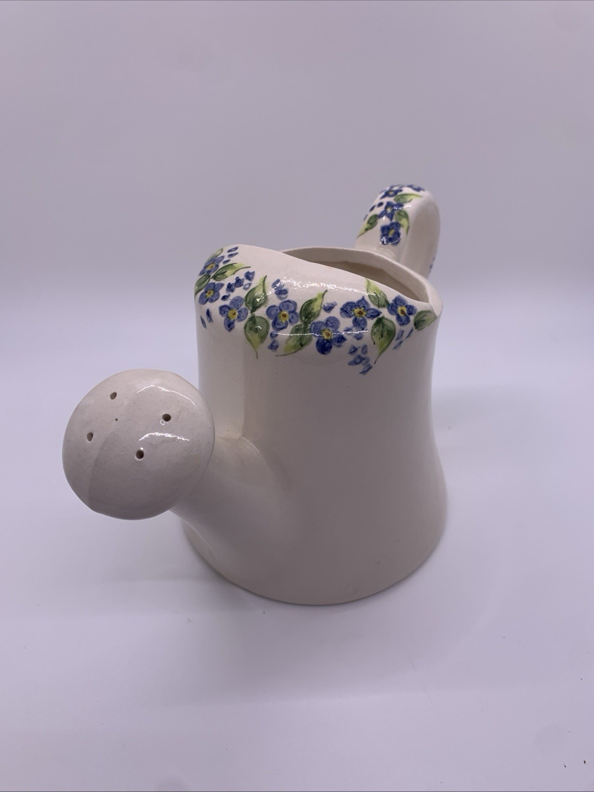 Vintage 1974 Ceramic Watering Can Hand-Painted by Artist Evelyn Ammann Floral Vintage 1974 Ceramic Watering Can Hand-Painted by Artist Evelyn Ammann Floral