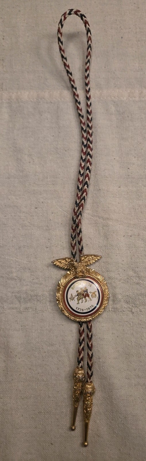 Vintage 1975 P Artunian Spirit of 76 Masonic Shriners Eagle Bolo Tie 1776-1976 Vintage 1975 P Artunian Spirit of 76 Masonic Shriners Eagle Bolo Tie 1776-1976