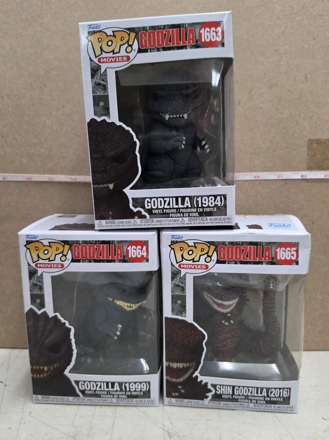 Godzilla Rare Funko Pop Lot 1663 1664 1665 Godzilla Rare Funko Pop Lot 1663 1664 1665