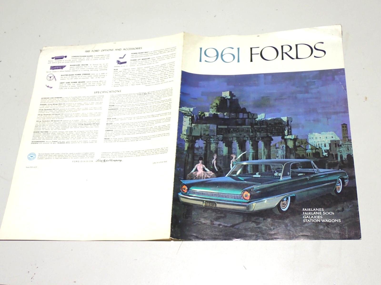 1961 FORD FAIRLANE ORIGINAL SALES BROCHURE OEM CATALOG 1961 FORD FAIRLANE ORIGINAL SALES BROCHURE OEM CATALOG