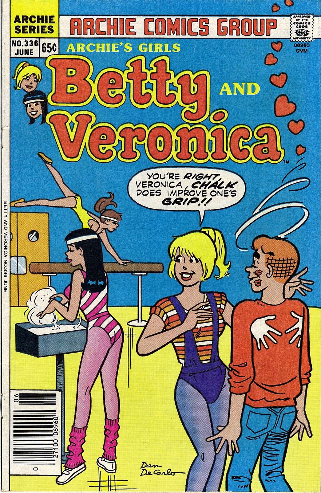 Archie's Girls Betty And Veronica #336 FN; Archie | June 1985 Gymnastics Cover -