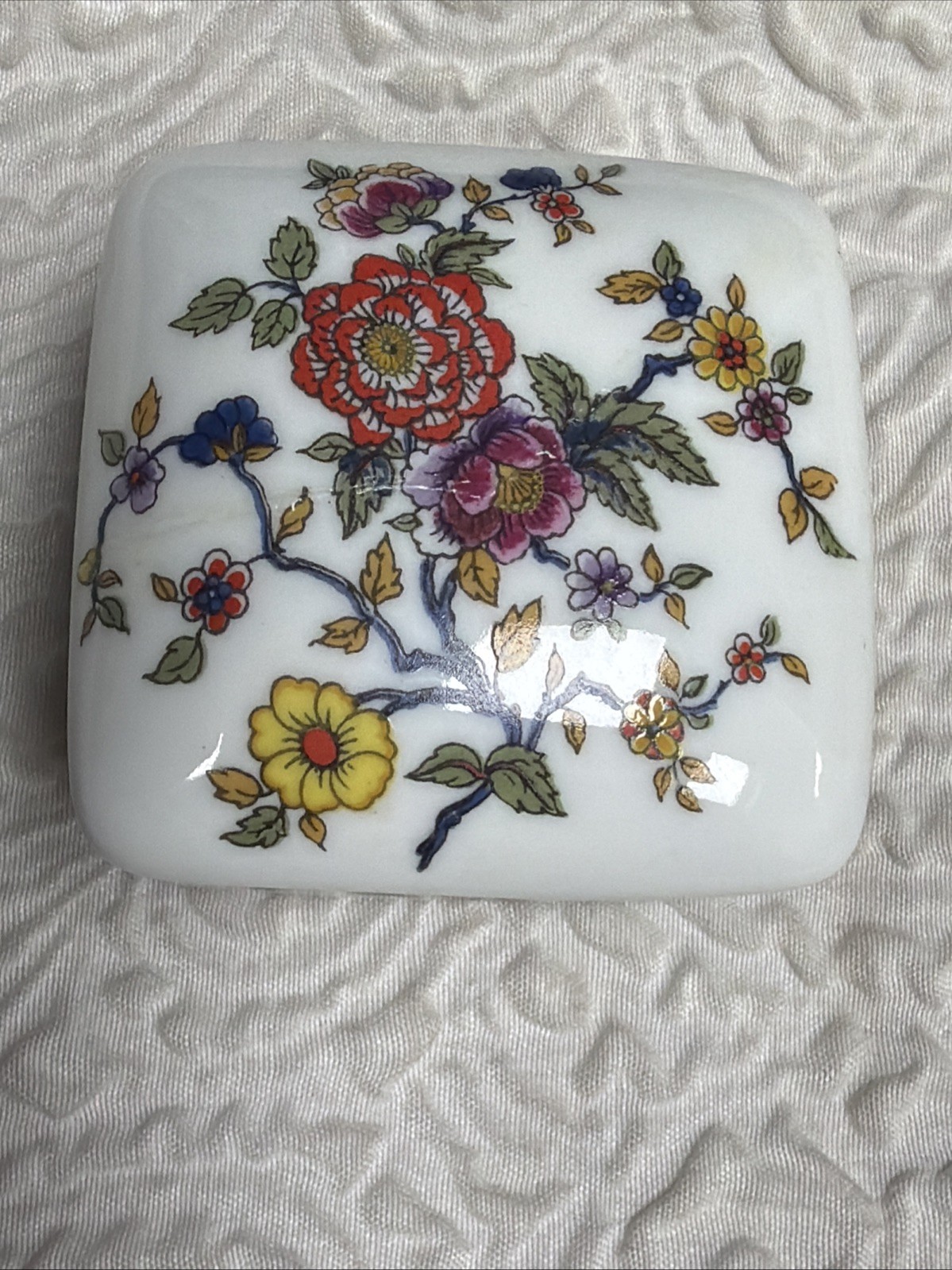 Authentic Rochard Limoges France Hand Painted Porcelain Floral 2” Trinket Box Authentic Rochard Limoges France Hand Painted Porcelain Floral 2” Trinket Box
