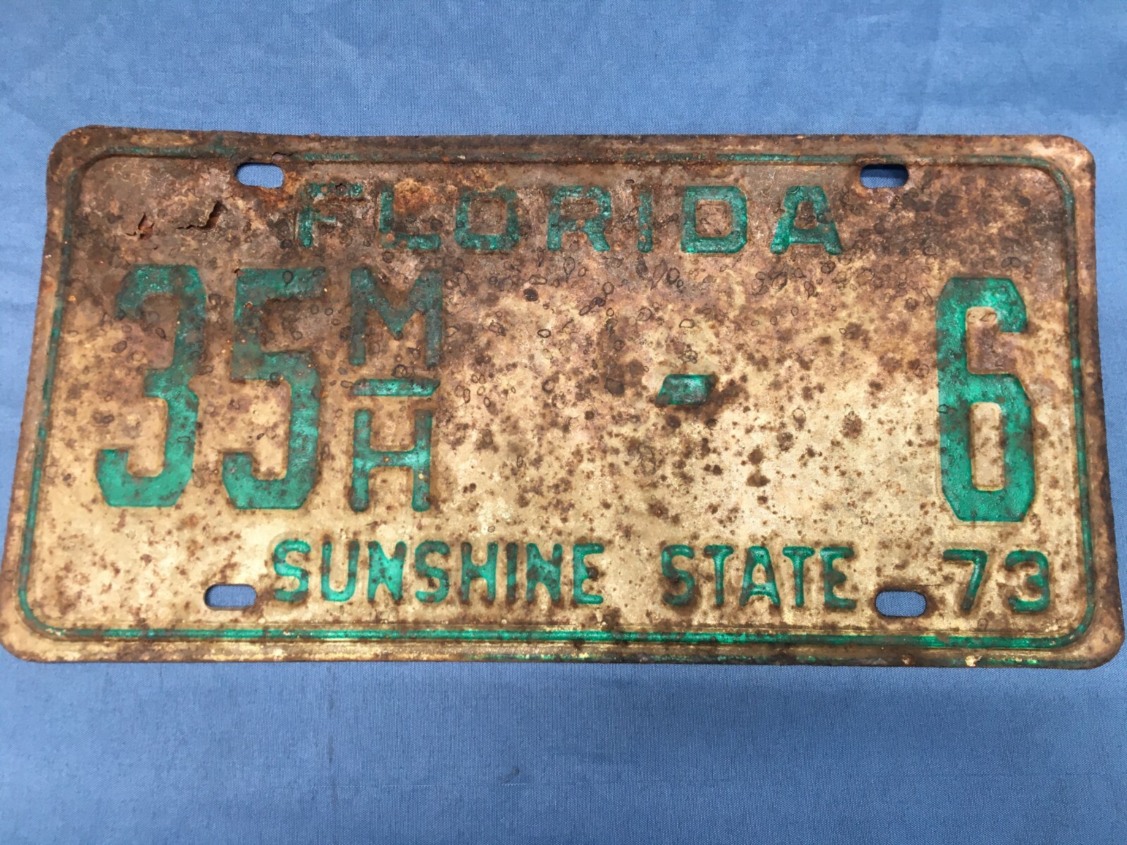 Vintage 1973 Madison County Florida License Plate Sunshine State 35M/H-6