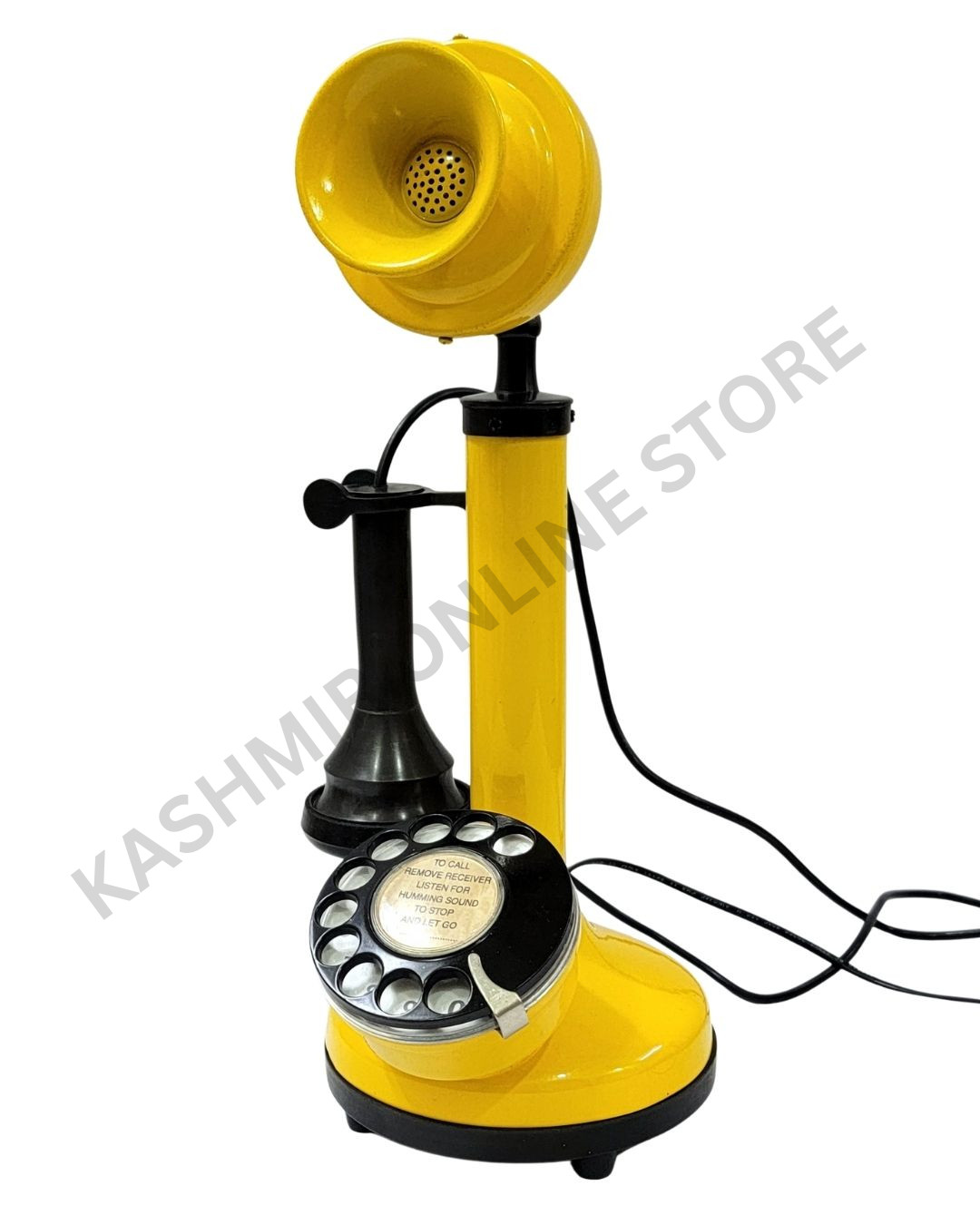 Classic Antique Yellow Candlestick - Working Rotary Dial Vintage Landline Phone. Classic Antique Yellow Candlestick - Working Rotary Dial Vintage Landline Phone.