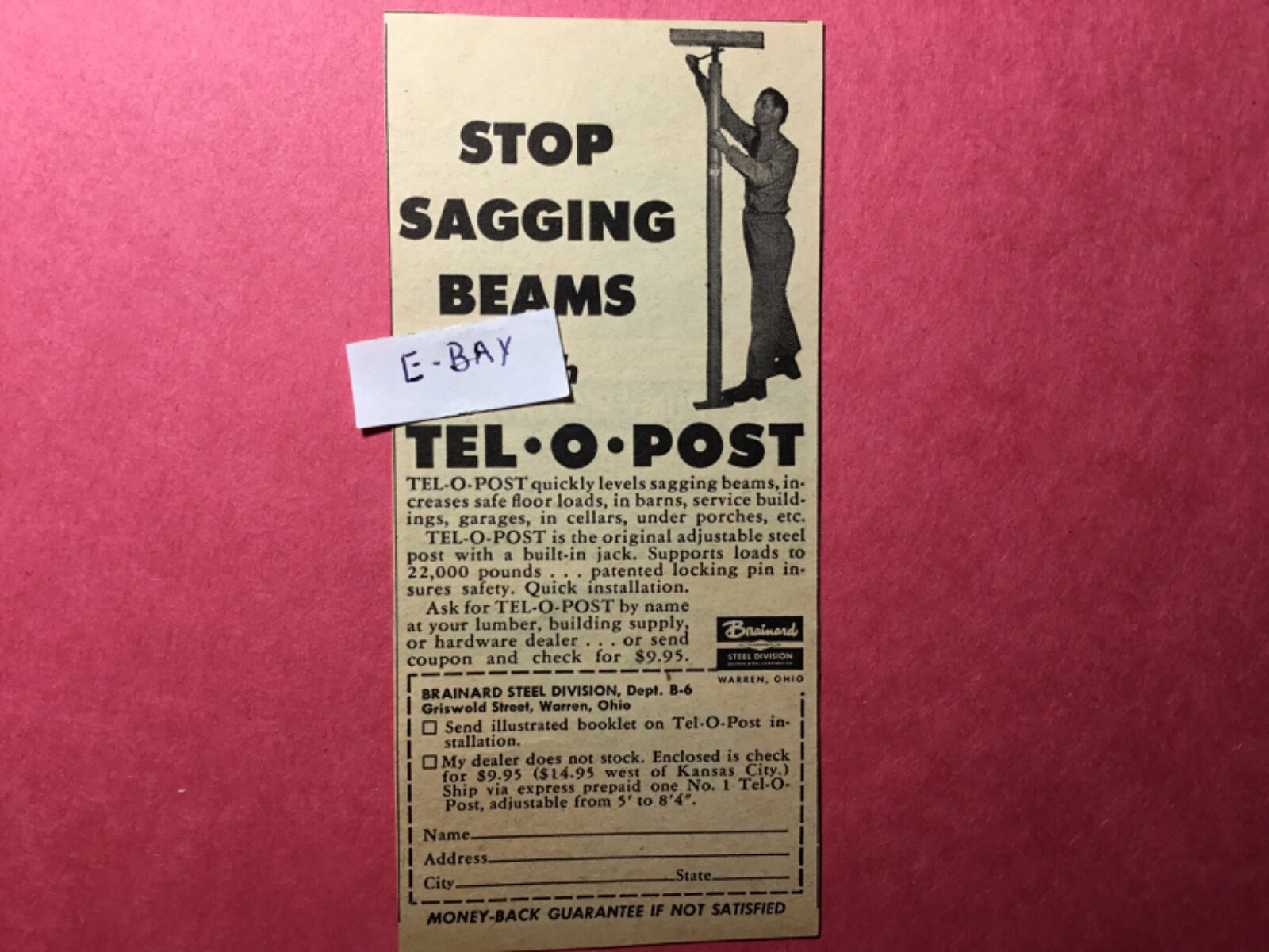 1952 Tel-O-Post. Brainard Steel Division. Warren, Ohio