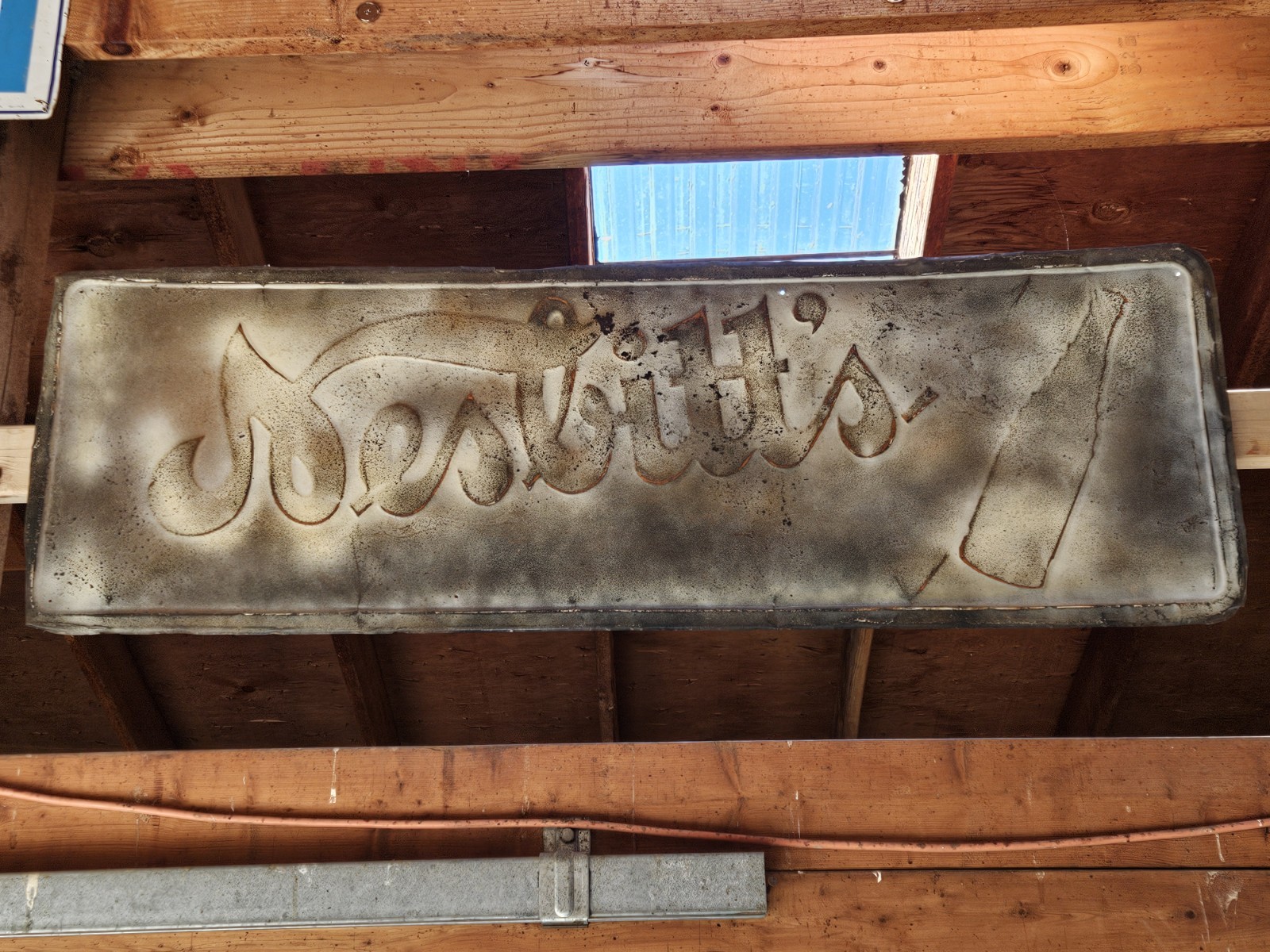 Vintage Nesbitt’s Orange Soda Sign 54x18 Embossed Metal Self-Framed-Ghost Look Vintage Nesbitt’s Orange Soda Sign 54x18 Embossed Metal Self-Framed-Ghost Look