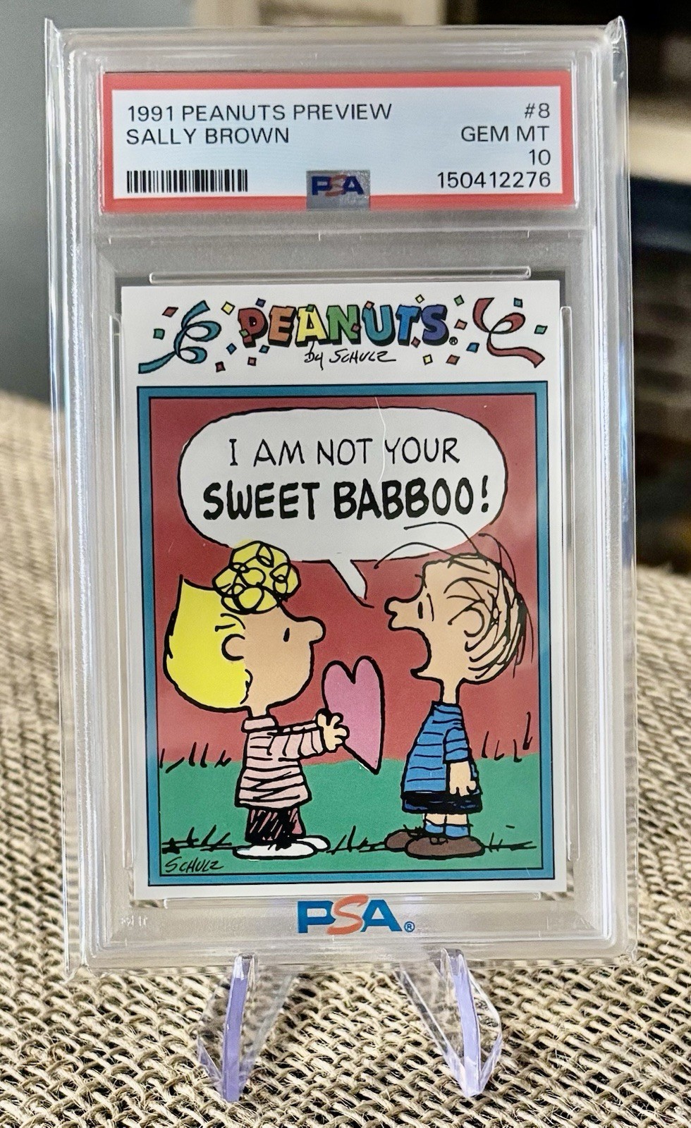 1991 Peanuts Preview Sally Brown PSA 10 Charlie Brown Lucy Schulz Linus Vintage
