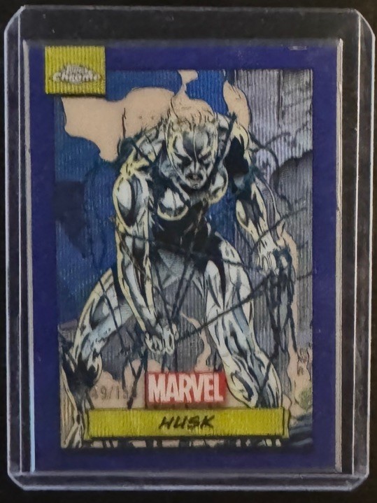 2024 Topps Chrome Marvel #110 Husk Blue Wave Refractor 49/150 2024 Topps Chrome Marvel #110 Husk Blue Wave Refractor 49/150