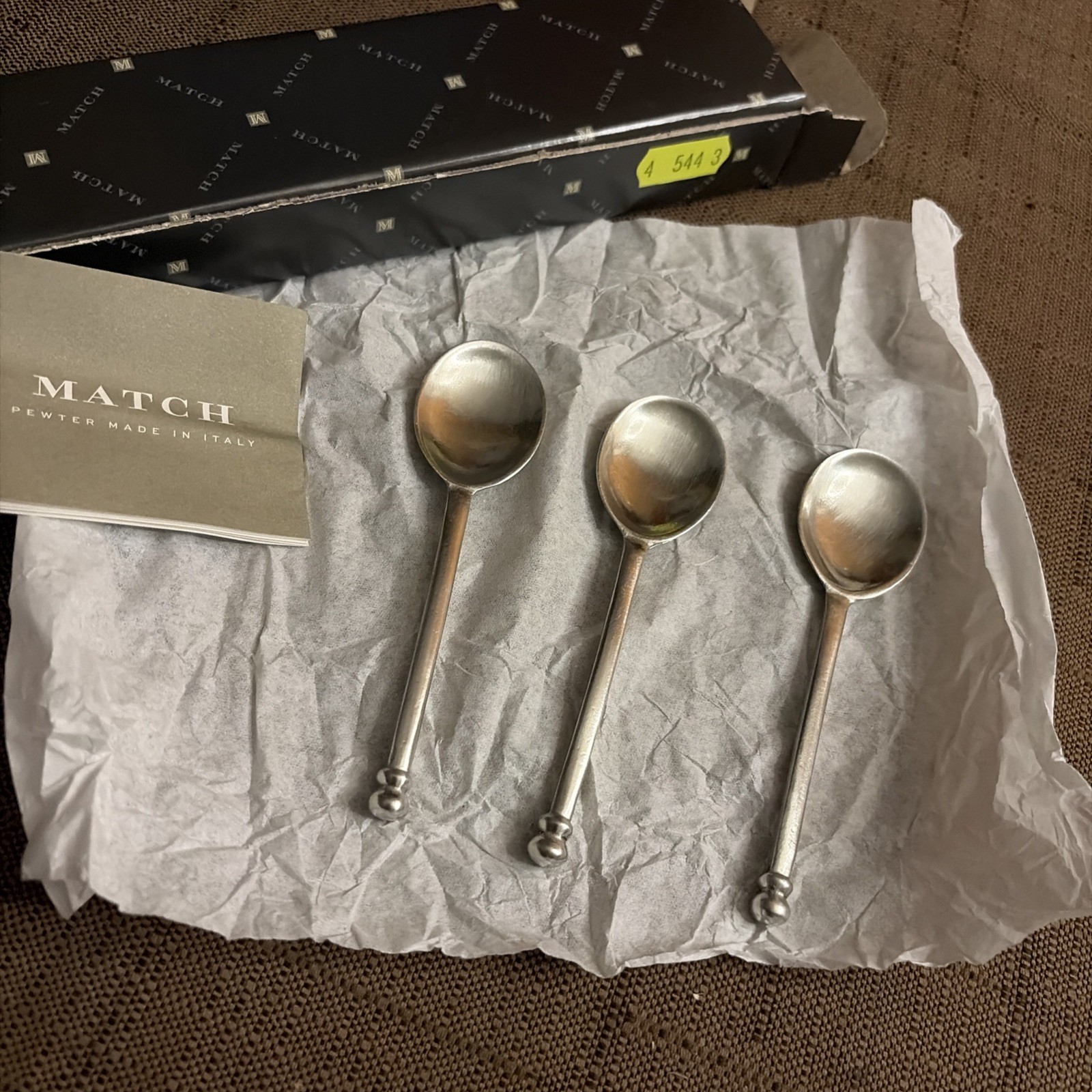 Match Pewter Small Ball Spoon 544.3 Set of 3 Match Pewter Small Ball Spoon 544.3 Set of 3