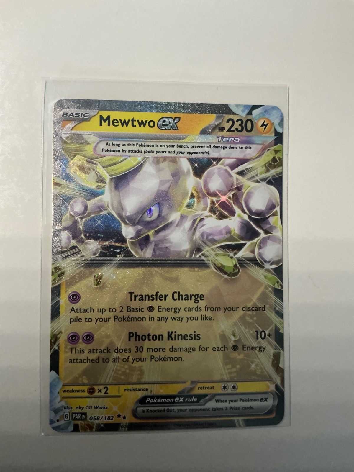 Mewtwo Ex 058/182 Paradox Rift Pokemon TCG NM EN Mewtwo Ex 058/182 Paradox Rift Pokemon TCG NM EN