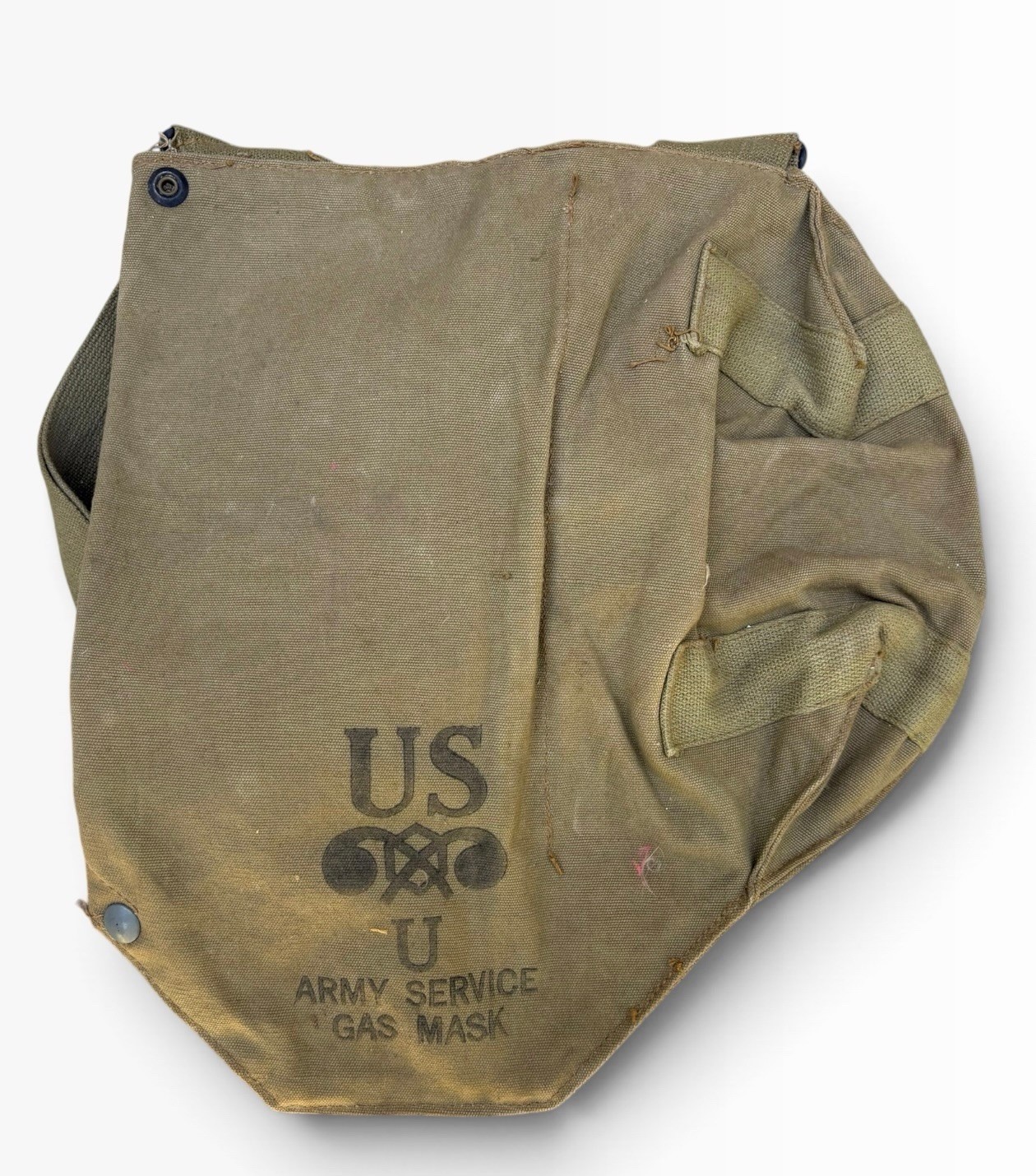 U.S. Army Service Gas Mask with Canvas Carrying Bag WWII Era U.S. Army Service Gas Mask with Canvas Carrying Bag WWII Era