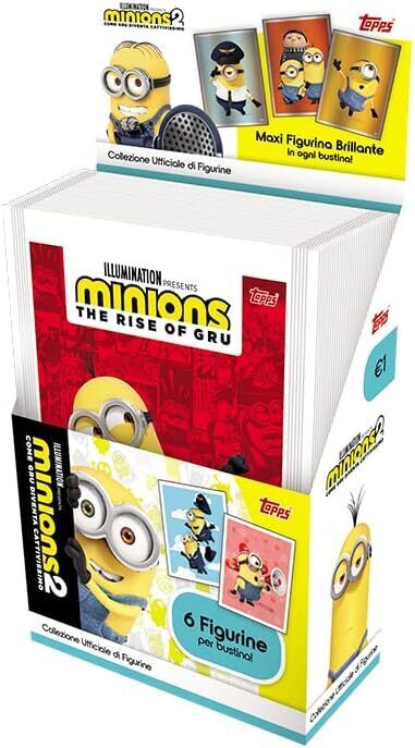 Minions 2 Rise of Gru Topps Box 36 Packs Stickers