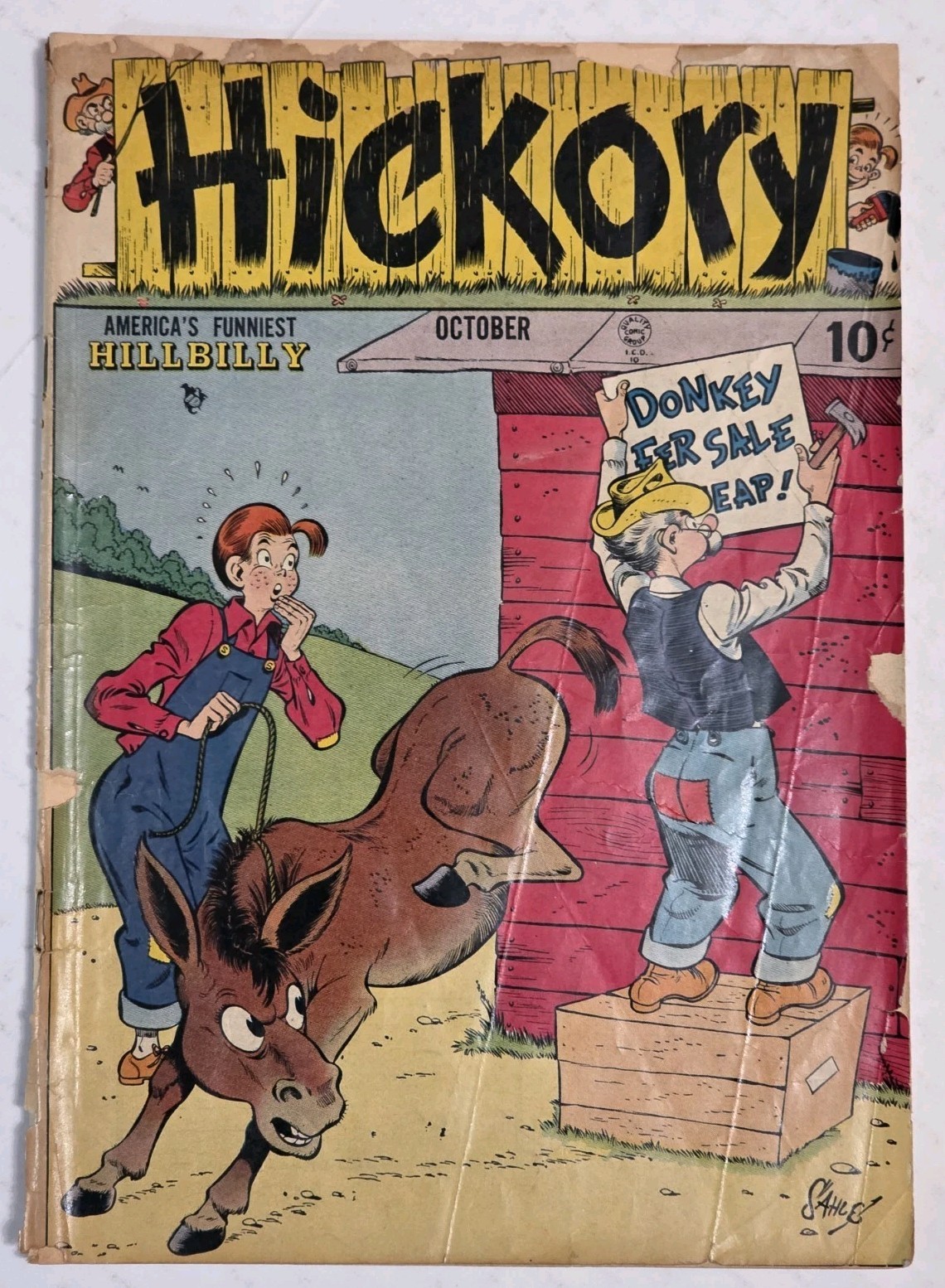 HICKORY #1 G- America's Funniest Hillbilly 1949Quality Comics Precode Golden Age HICKORY #1 G- America's Funniest Hillbilly 1949Quality Comics Precode Golden Age