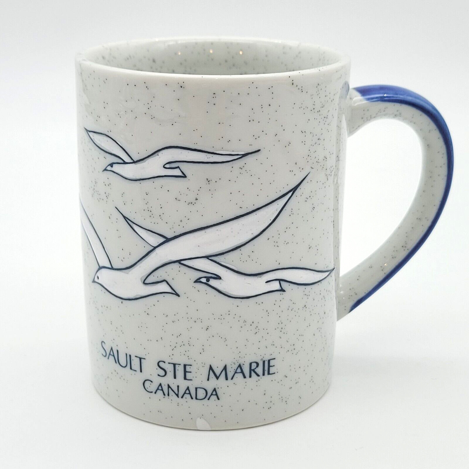 Vintage Canada Sault Ste Marie Stoneware Mug Otagiri Embossed Speckled Souvenir Vintage Canada Sault Ste Marie Stoneware Mug Otagiri Embossed Speckled Souvenir