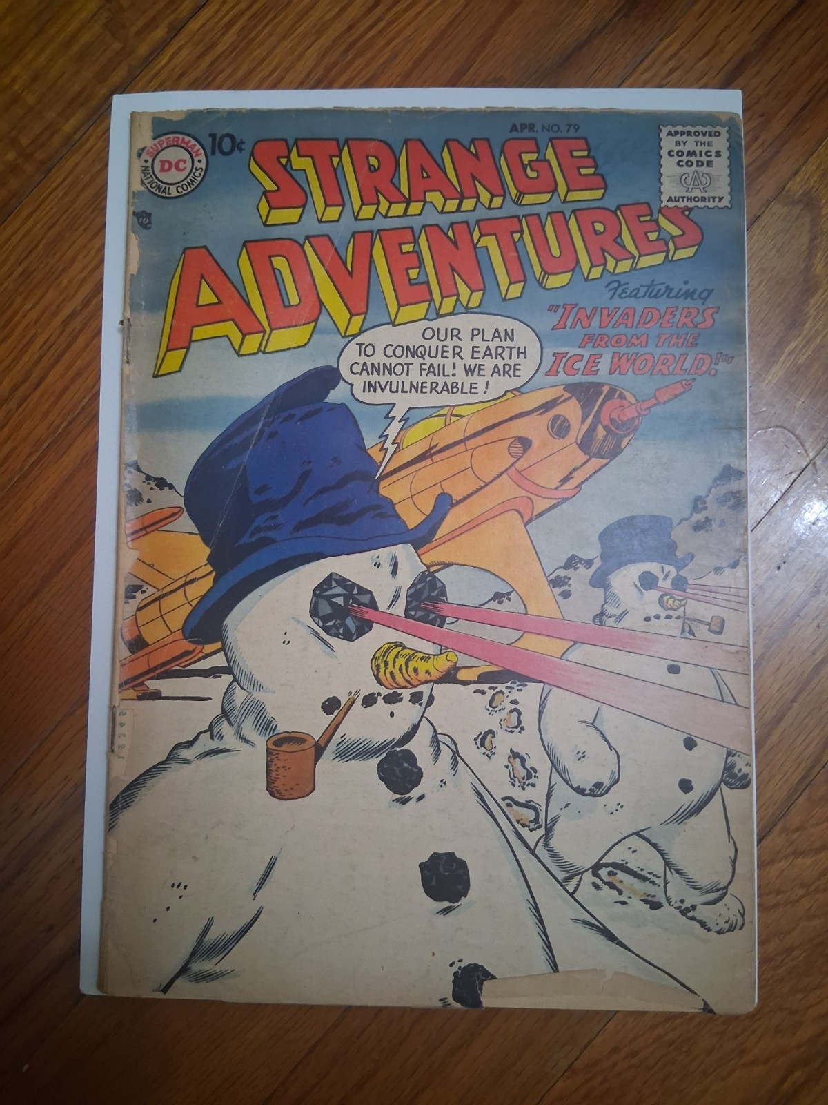 Strange Adventures #79 1957 CLASSIC COVER KILLER SNOWMEN FAIR 1.0 100% Split Strange Adventures #79 1957 CLASSIC COVER KILLER SNOWMEN FAIR 1.0 100% Split