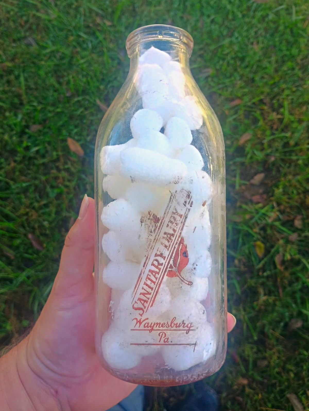 Vintage Sanitary Dairy Waynesburg Pennsylvania PA bottle 